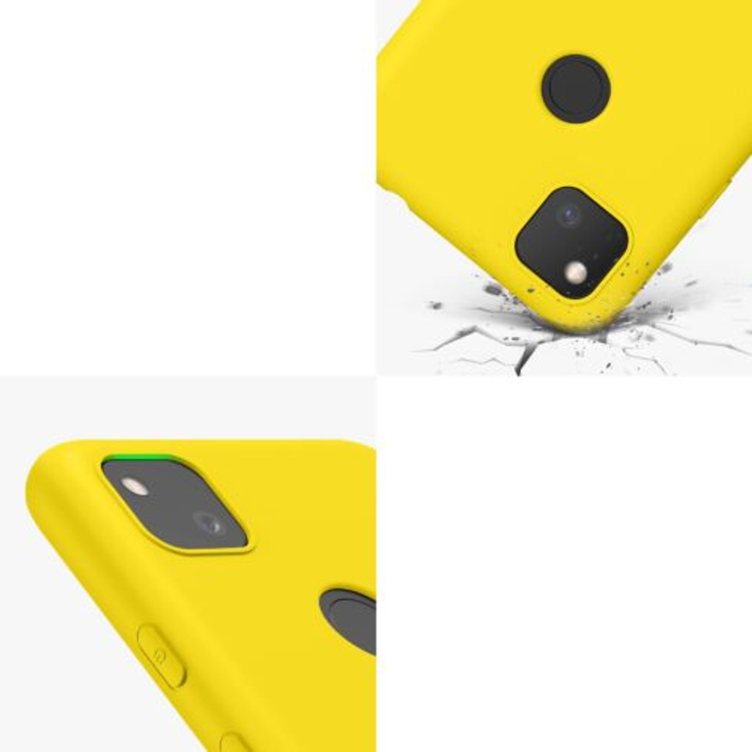 Husa pentru Google Pixel 4a, Silicon, Galben, 52357.165, Kwmobile fotografia produsului View 8 L