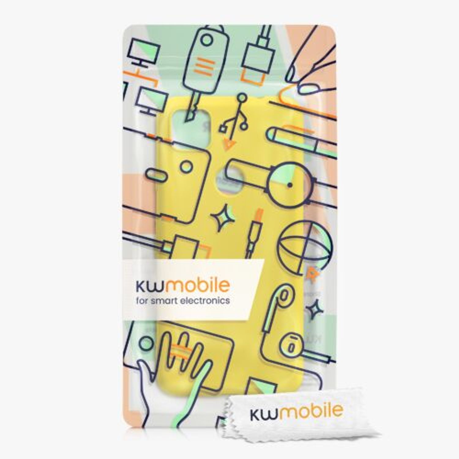 Husa pentru Google Pixel 4a, Silicon, Galben, 52357.165, Kwmobile fotografia produsului View 7 L