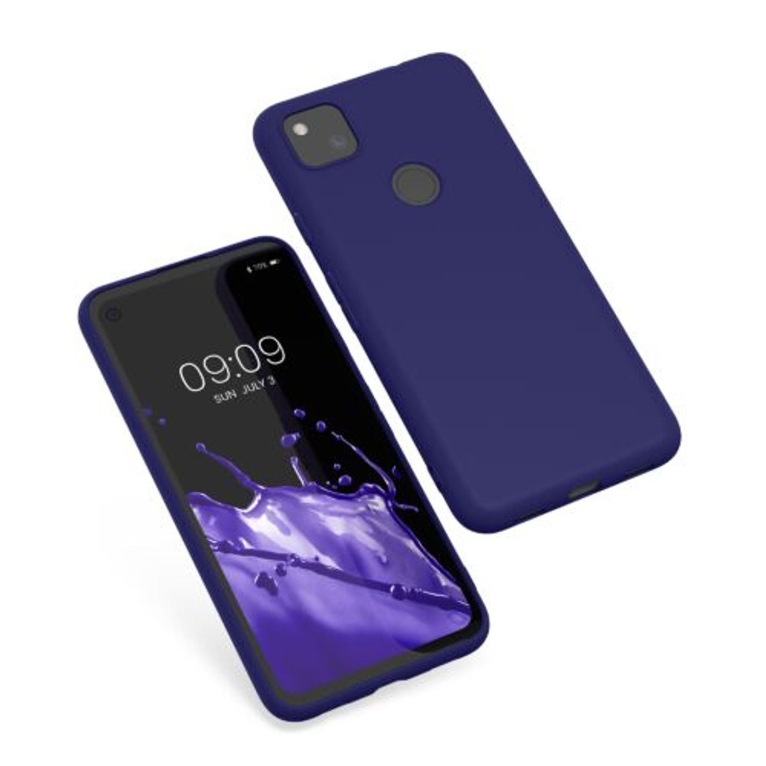 Husa pentru Google Pixel 4a, Silicon, Albastru, 52357.226, Kwmobile fotografia produsului View 2 L