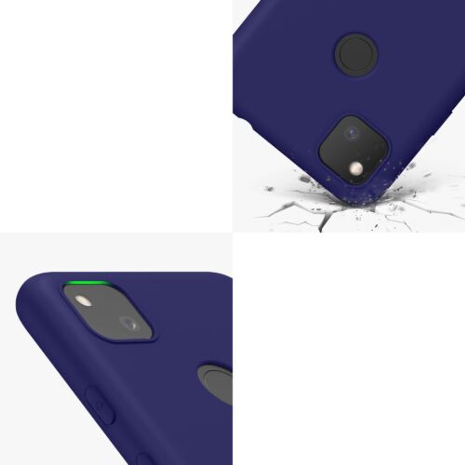 Husa pentru Google Pixel 4a, Silicon, Albastru, 52357.226, Kwmobile fotografia produsului View 7 L