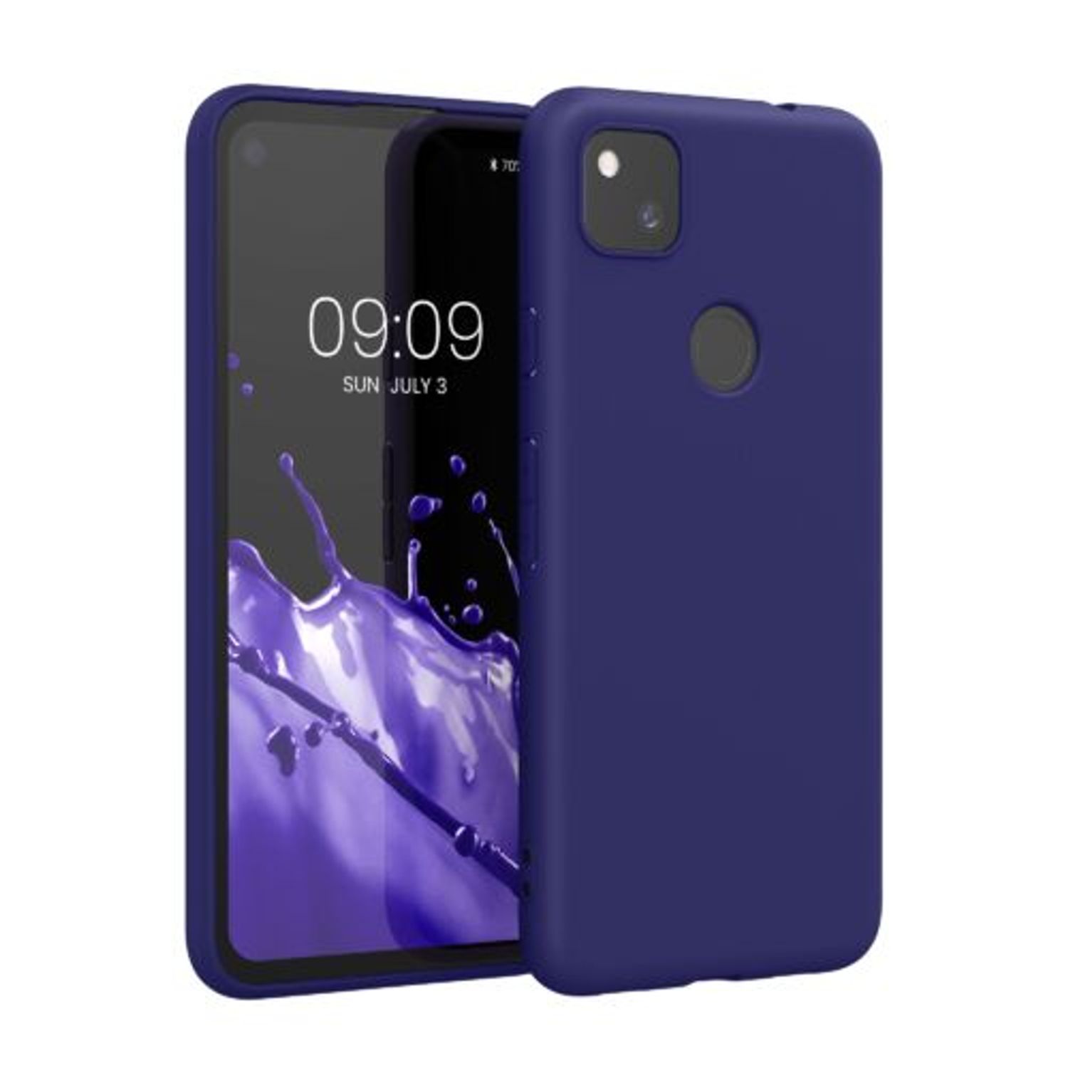 Husa pentru Google Pixel 4a, Silicon, Albastru, 52357.226, Kwmobile fotografia produsului