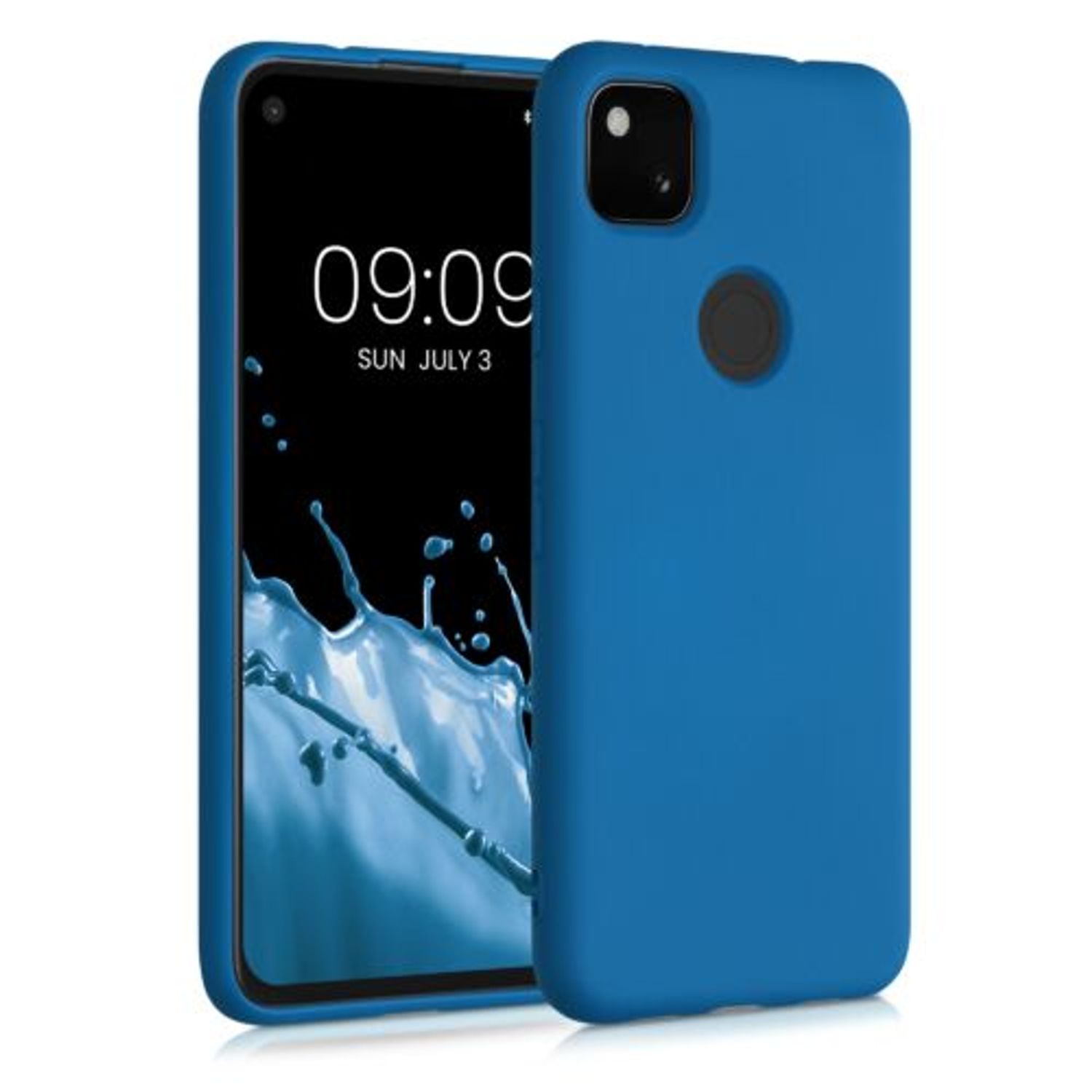 Husa pentru Google Pixel 4a, Silicon, Albastru, 52622.228, Kwmobile fotografia produsului