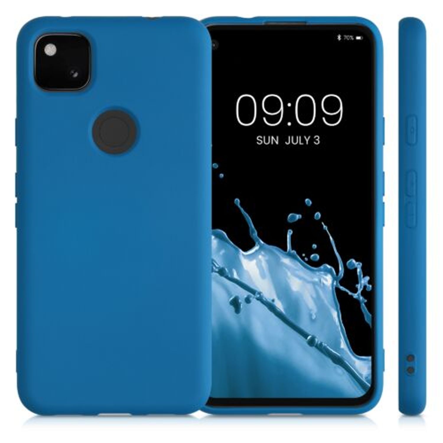 Husa pentru Google Pixel 4a, Silicon, Albastru, 52622.228, Kwmobile fotografia produsului View 7 L