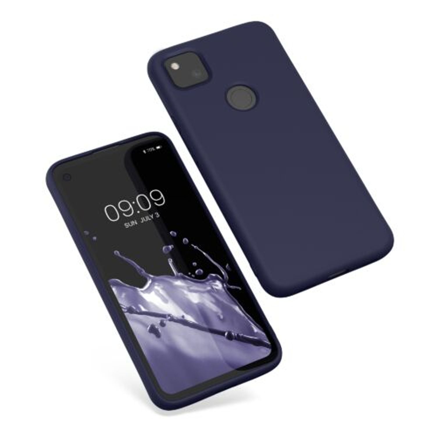 Husa pentru Google Pixel 4a, Silicon, Albastru, 52622.186, Kwmobile fotografia produsului View 2 L