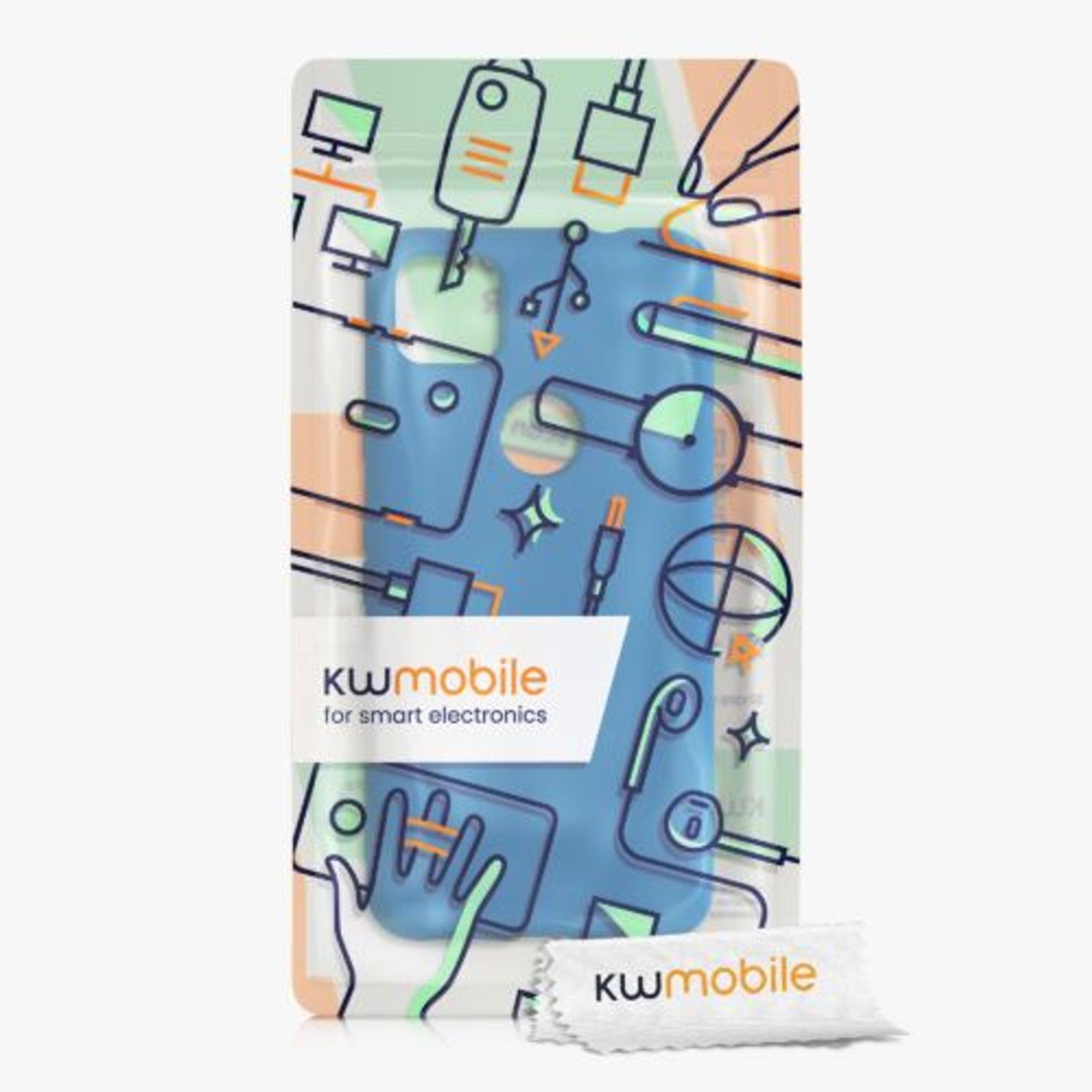 Husa pentru Google Pixel 4a, Silicon, Albastru, 52622.228, Kwmobile fotografia produsului View 4 L