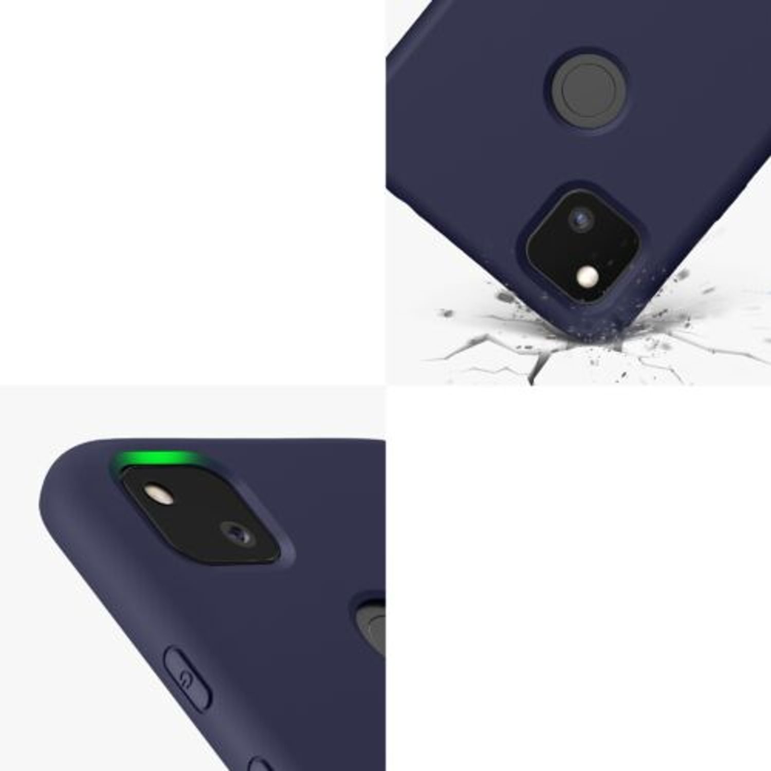 Husa pentru Google Pixel 4a, Silicon, Albastru, 52622.186, Kwmobile fotografia produsului View 8 L