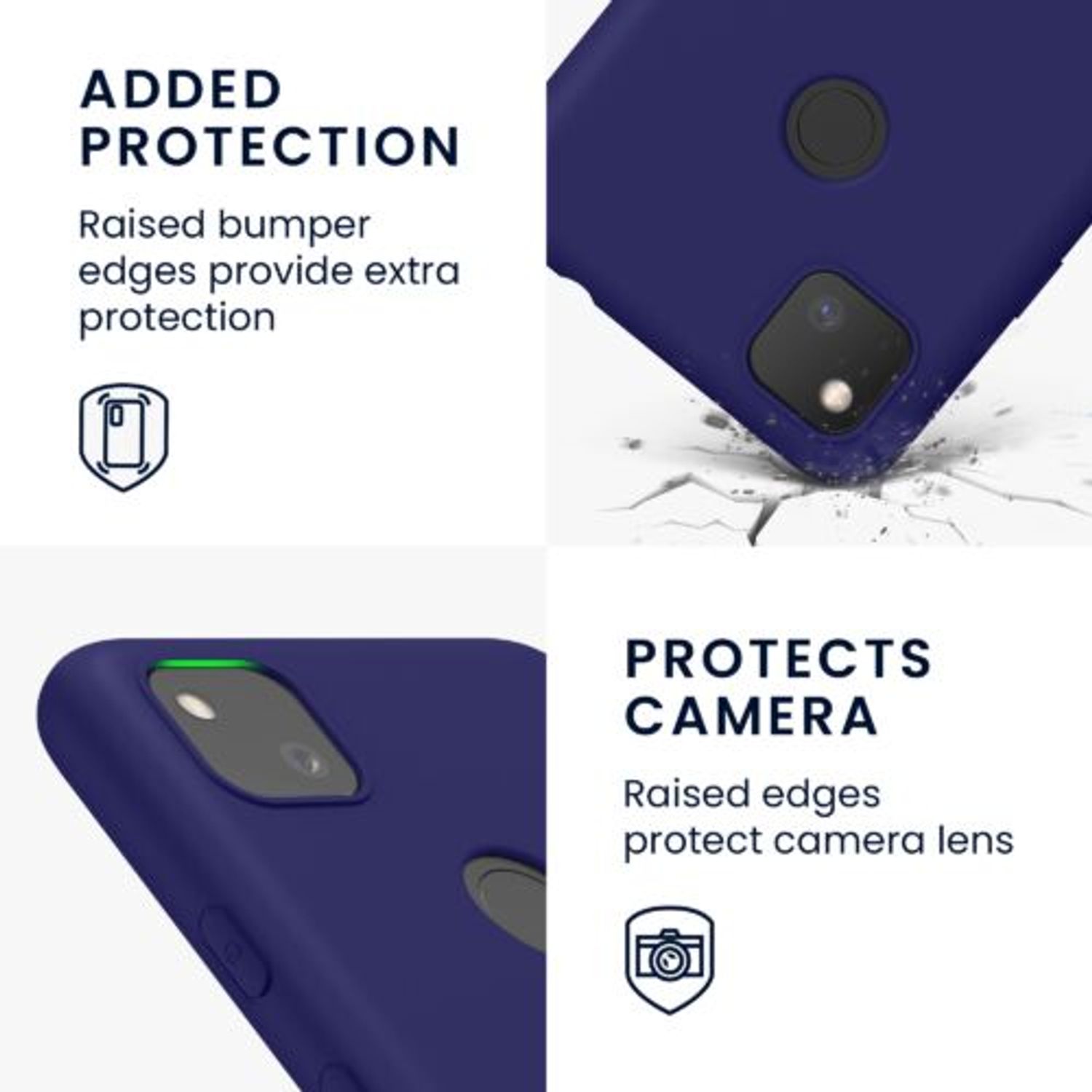 Husa pentru Google Pixel 4a, Silicon, Albastru, 52357.226, Kwmobile fotografia produsului View 6 L