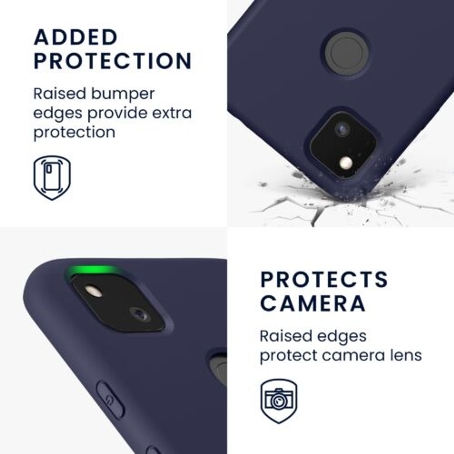 Husa pentru Google Pixel 4a, Silicon, Albastru, 52622.186, Kwmobile fotografia produsului View 4 L