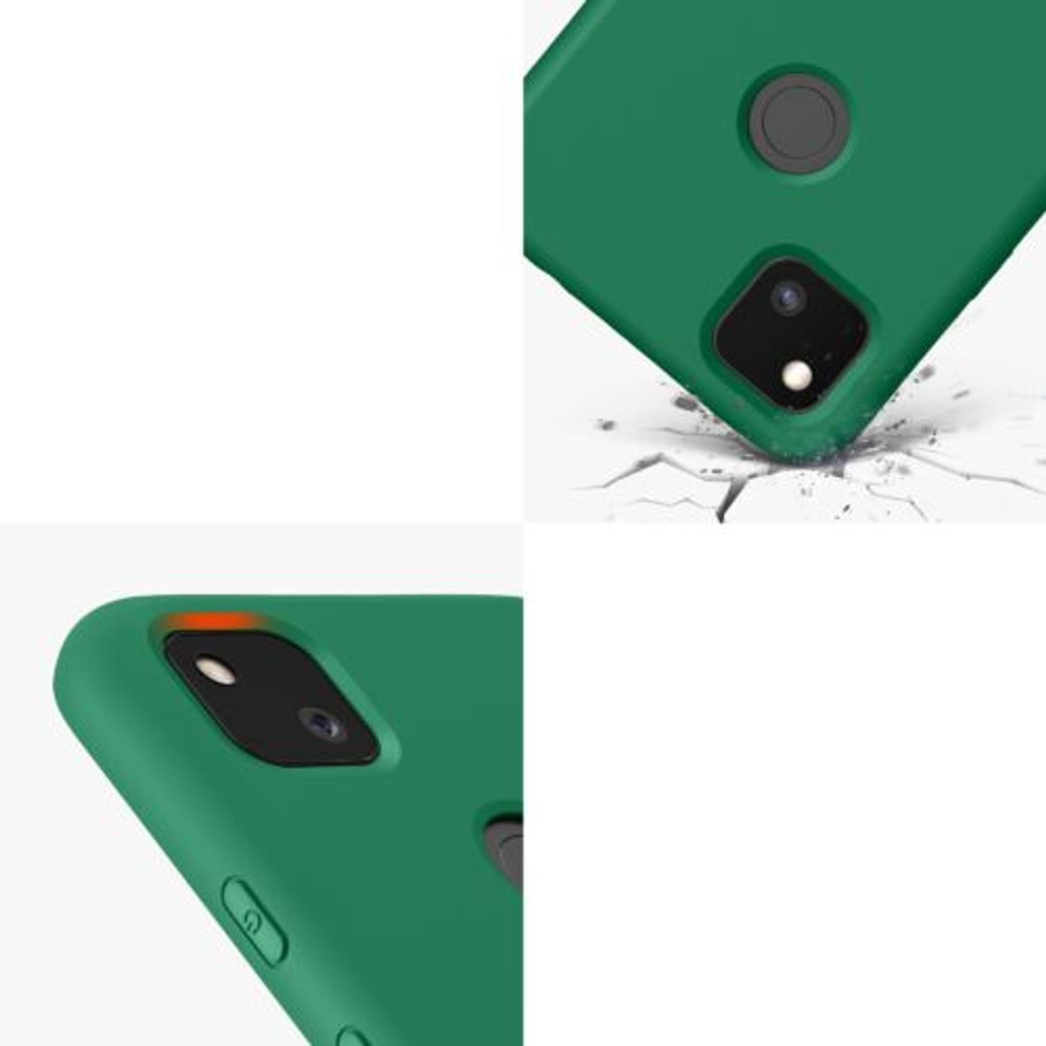 Husa pentru Google Pixel 4a, Silicon, Verde, 52622.227, Kwmobile fotografia produsului View 8 L