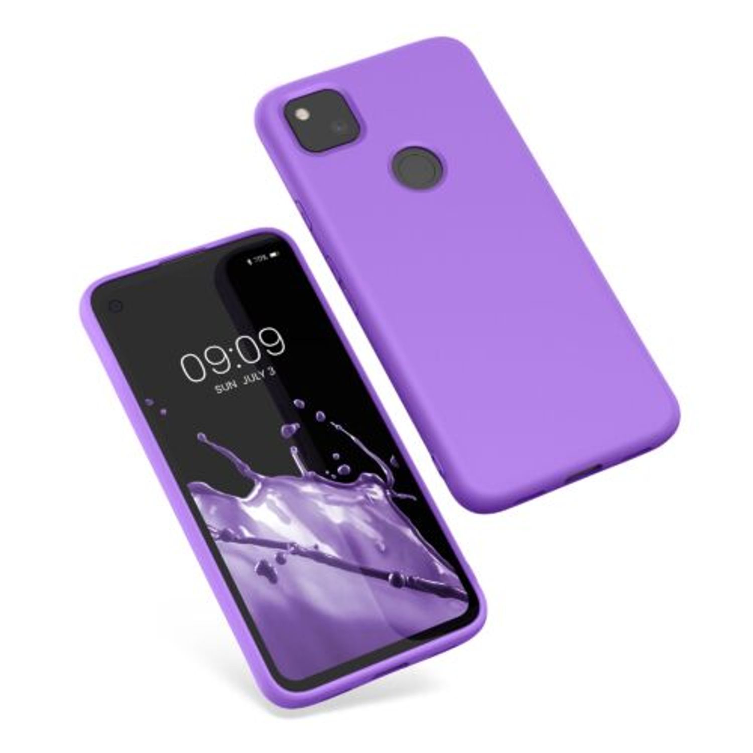 Husa pentru Google Pixel 4a, Silicon, Mov, 52622.221, Kwmobile fotografia produsului View 2 L
