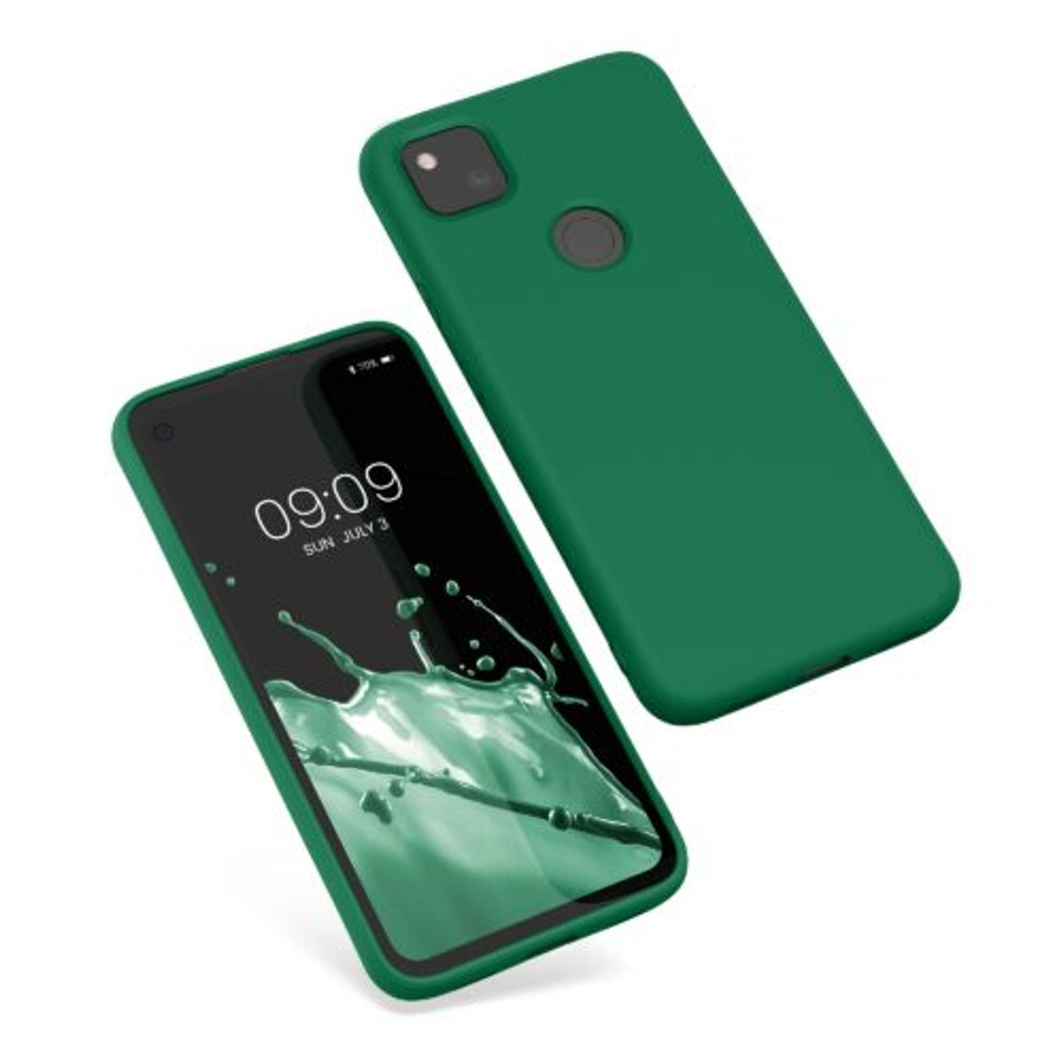 Husa pentru Google Pixel 4a, Silicon, Verde, 52622.227, Kwmobile fotografia produsului View 2 L