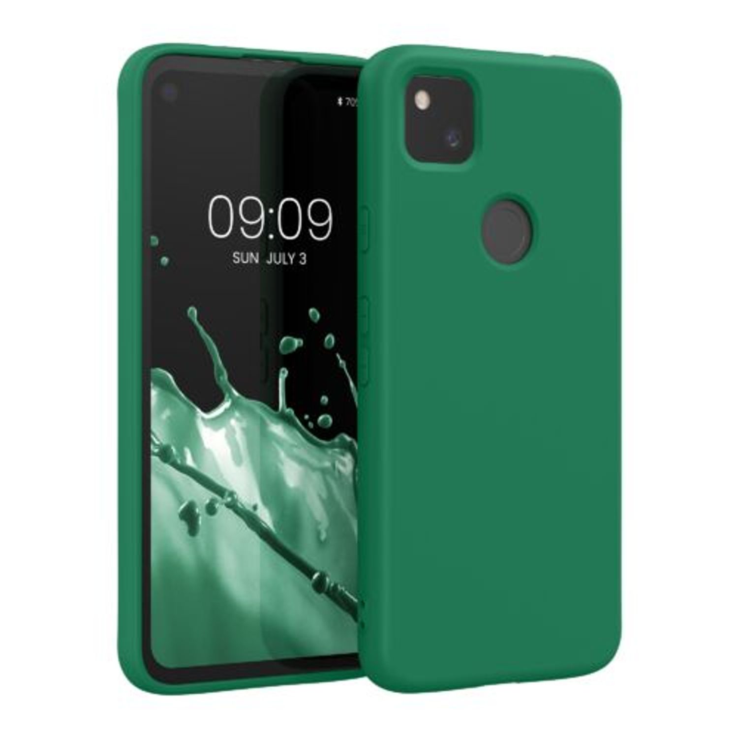 Husa pentru Google Pixel 4a, Silicon, Verde, 52622.227, Kwmobile fotografia produsului