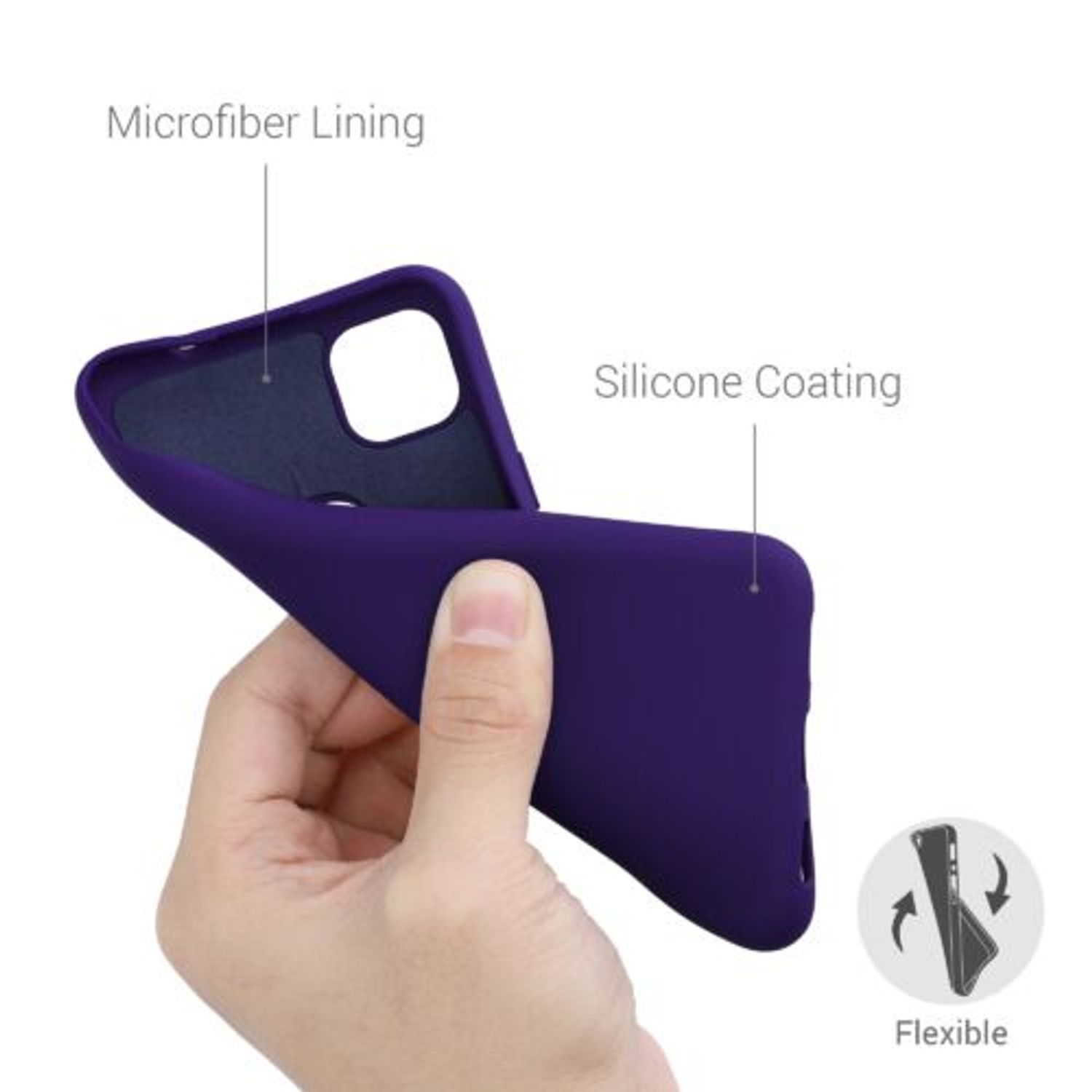 Husa pentru Google Pixel 4a, Silicon, Albastru, 52622.226, Kwmobile fotografia produsului View 4 L