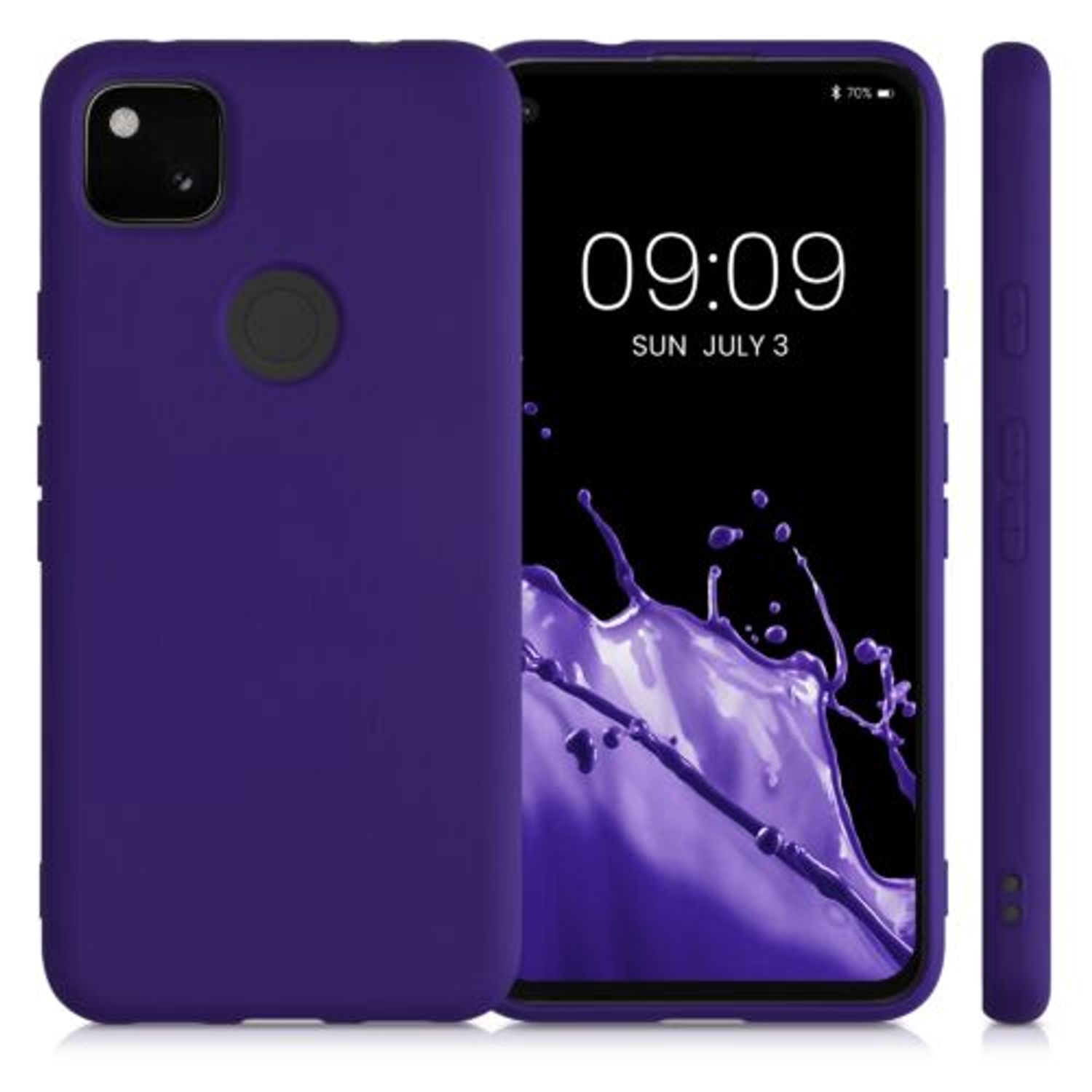 Husa pentru Google Pixel 4a, Silicon, Albastru, 52622.226, Kwmobile fotografia produsului View 2 L