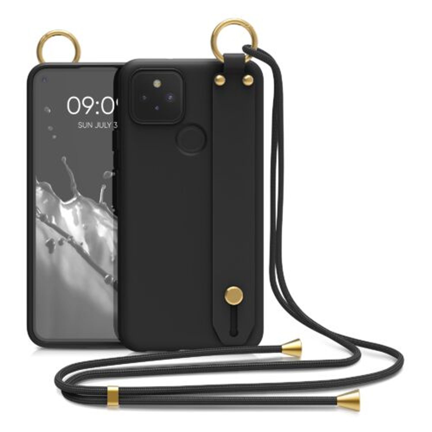 Husa pentru Google Pixel 5, Silicon, Negru, 56467.01, Kwmobile fotografia produsului View 2 L