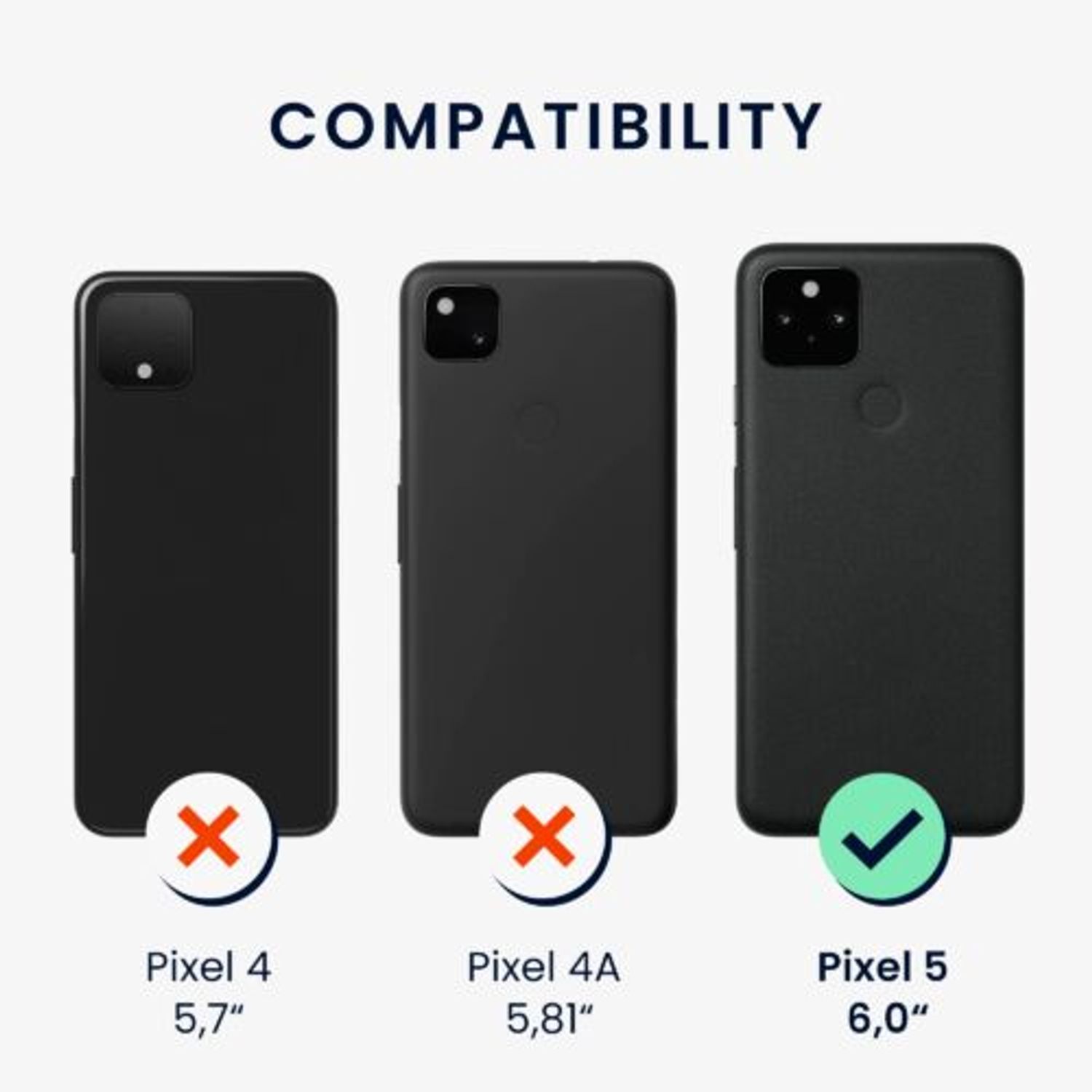 Husa pentru Google Pixel 5, Silicon, Negru, 56467.01, Kwmobile fotografia produsului View 6 L