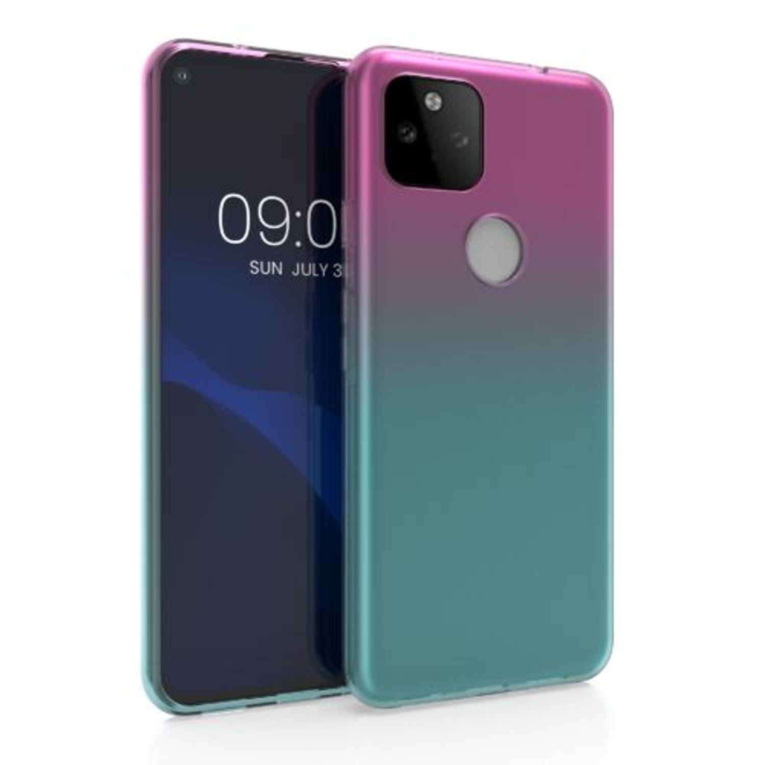 Husa pentru Google Pixel 5a, Silicon, Roz, 55772.01, Kwmobile fotografia produsului