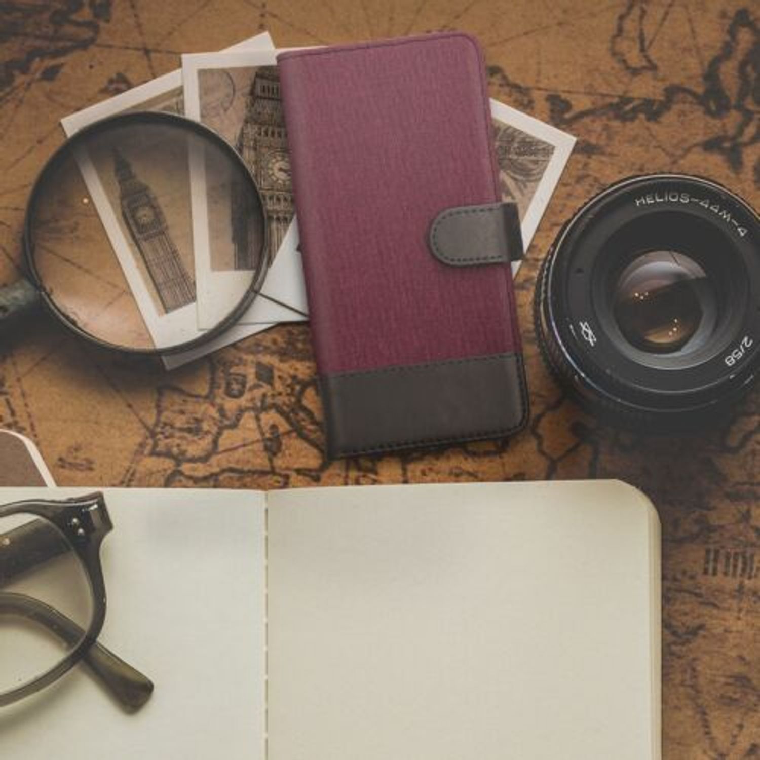 Husa pentru Google Pixel 5a, Textil, Rosu, 55987.20, Kwmobile fotografia produsului View 3 L