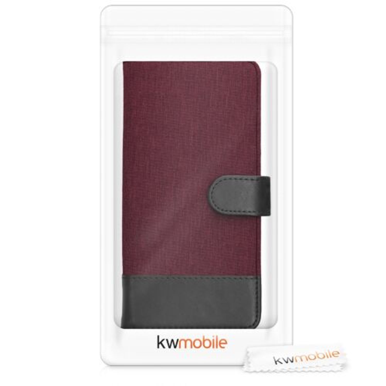 Husa pentru Google Pixel 5a, Textil, Rosu, 55987.20, Kwmobile fotografia produsului View 7 L