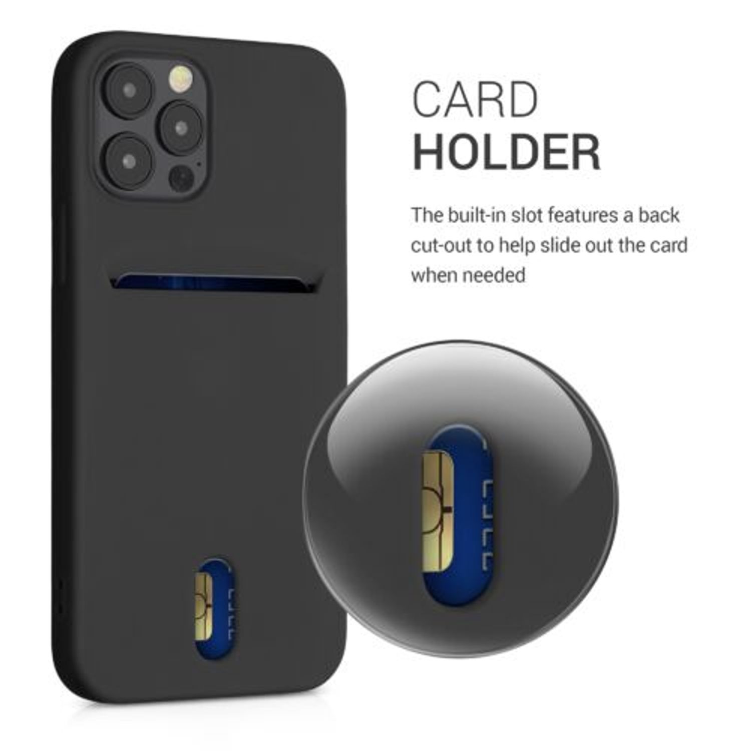 Husa pentru iPhone 12/iPhone 12 Pro, Silicon, Negru, 54513.01 fotografia produsului View 4 L
