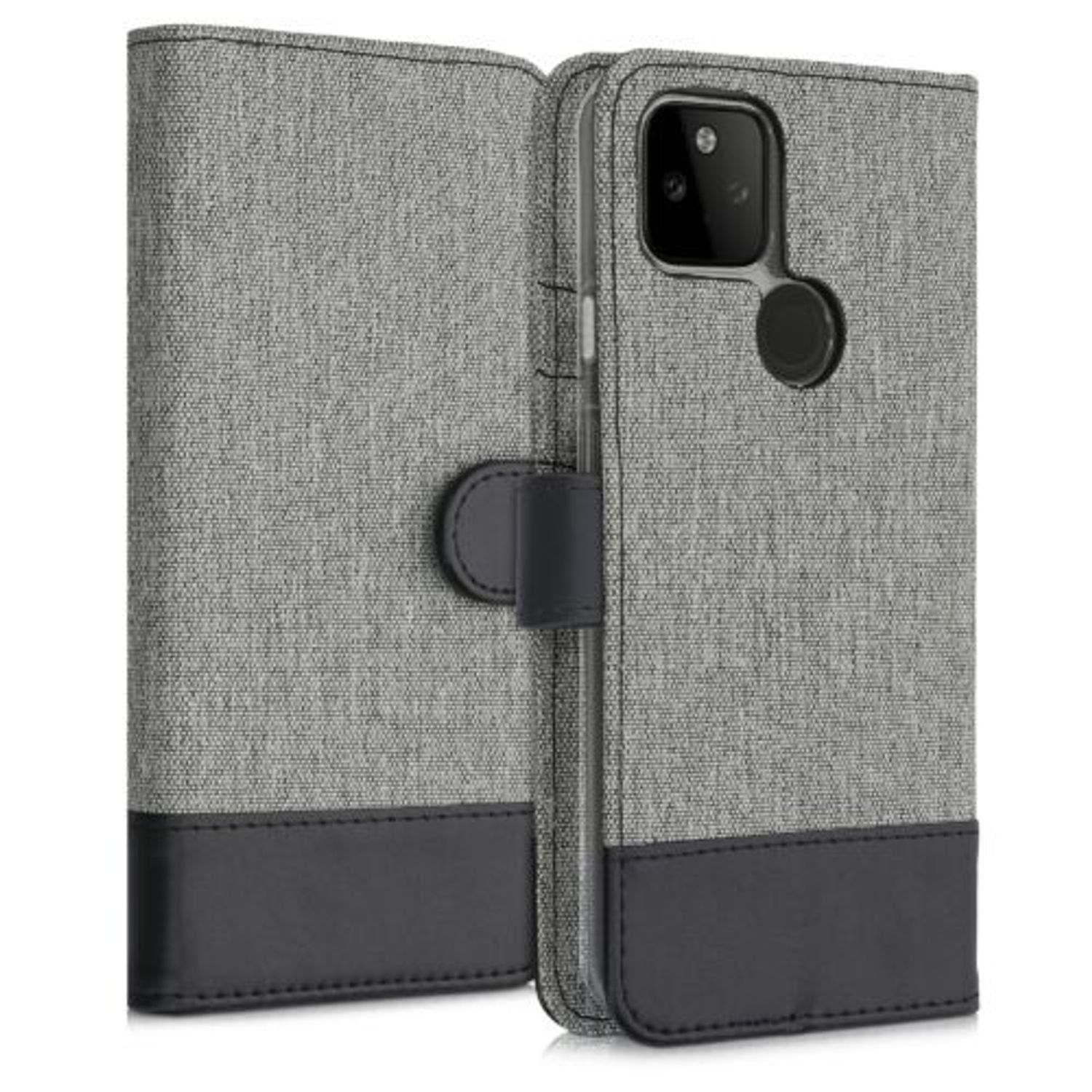 Husa pentru Google Pixel 5a, Textil, Gri, 55987.22, Kwmobile fotografia produsului View 4 L