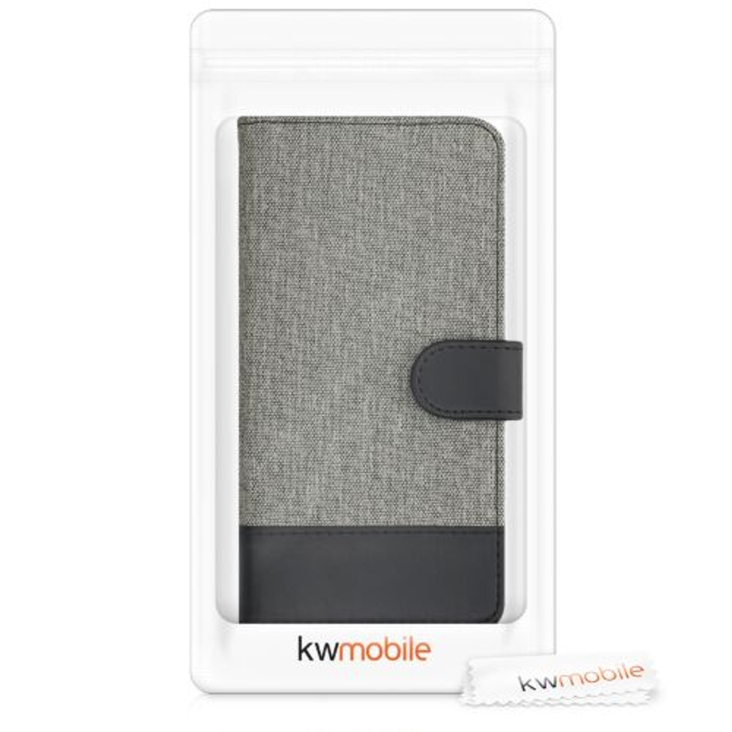 Husa pentru Google Pixel 5a, Textil, Gri, 55987.22, Kwmobile fotografia produsului View 7 L