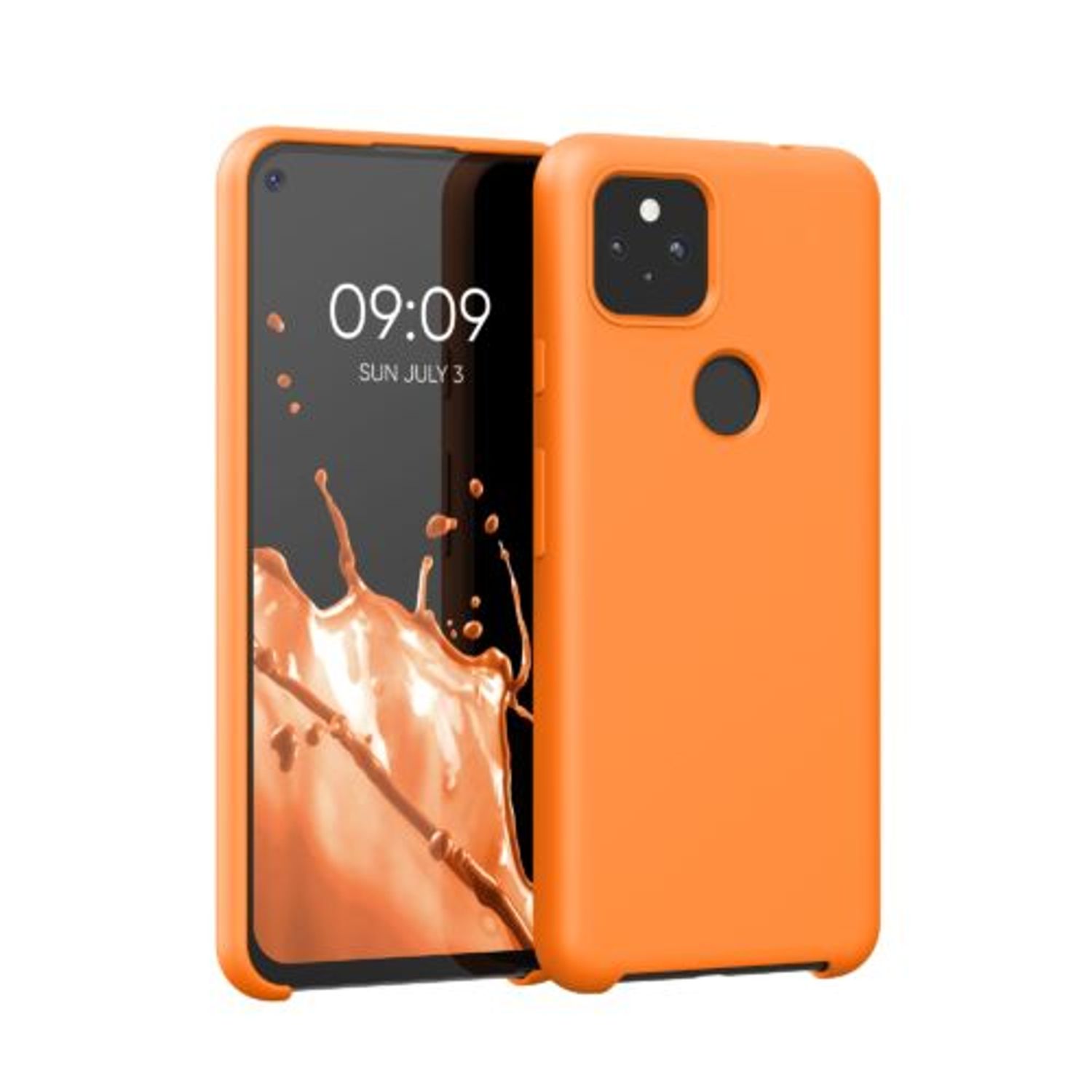 Husa pentru Google Pixel 5a, Silicon, Portocaliu, 55207.150, Kwmobile fotografia produsului