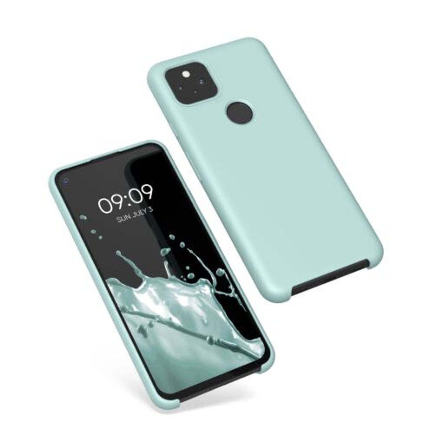 Husa pentru Google Pixel 5a, Silicon, Verde, 55207.50, Kwmobile fotografia produsului View 2 L