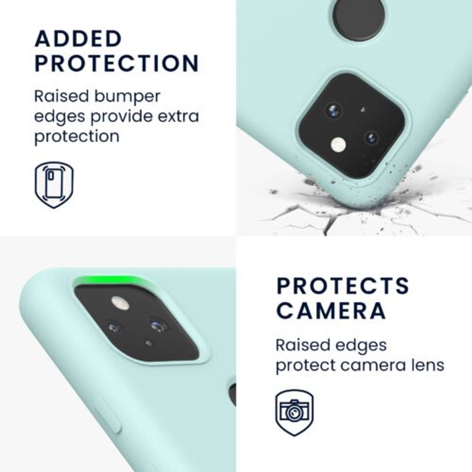 Husa pentru Google Pixel 5a, Silicon, Verde, 55207.50, Kwmobile fotografia produsului View 3 L