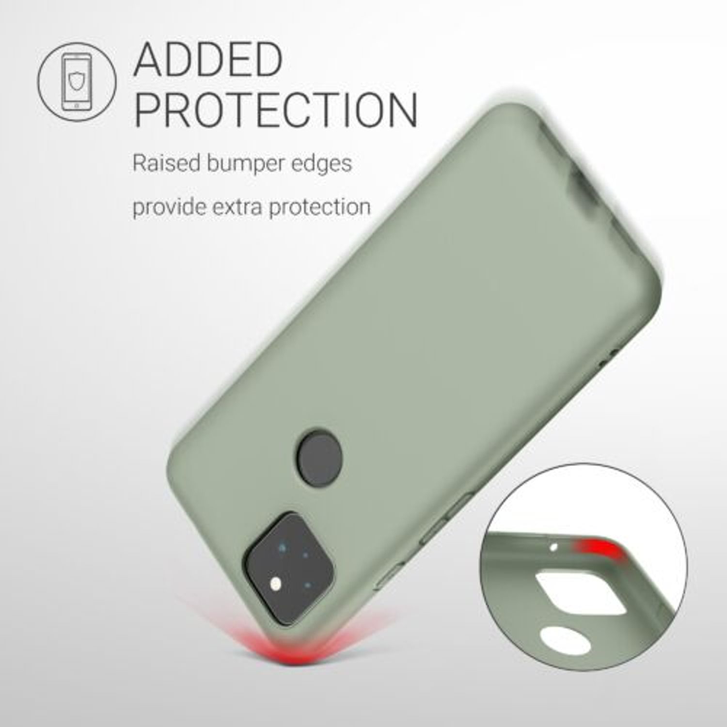Husa pentru Google Pixel 5a, Silicon, Verde, 55374.172, Kwmobile fotografia produsului View 8 L