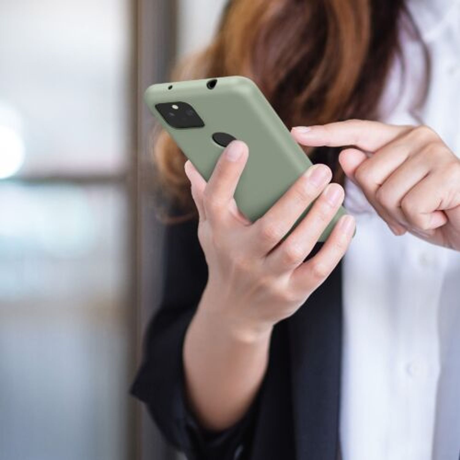 Husa pentru Google Pixel 5a, Silicon, Verde, 55374.172, Kwmobile fotografia produsului View 3 L
