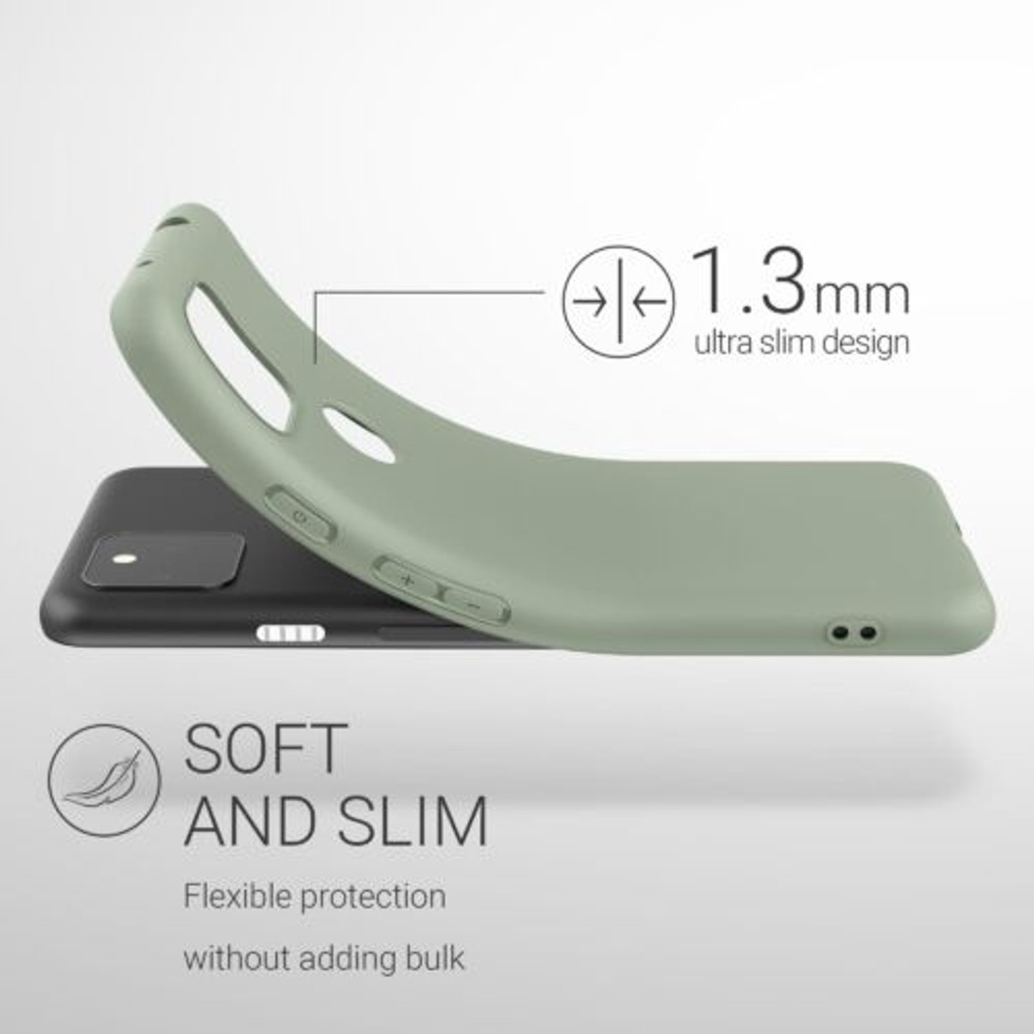 Husa pentru Google Pixel 5a, Silicon, Verde, 55374.172, Kwmobile fotografia produsului View 4 L