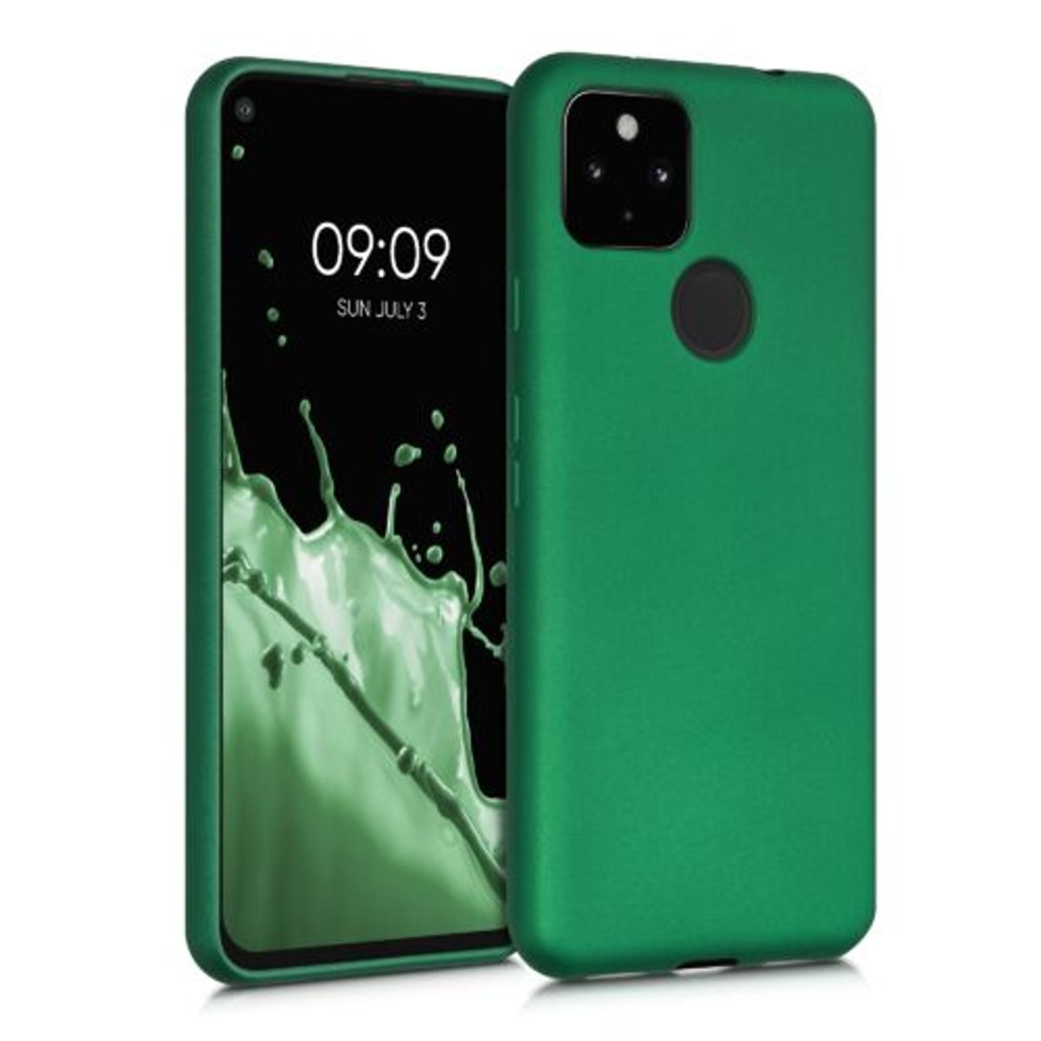 Husa pentru Google Pixel 5a, Silicon, Verde, 55782.170, Kwmobile fotografia produsului