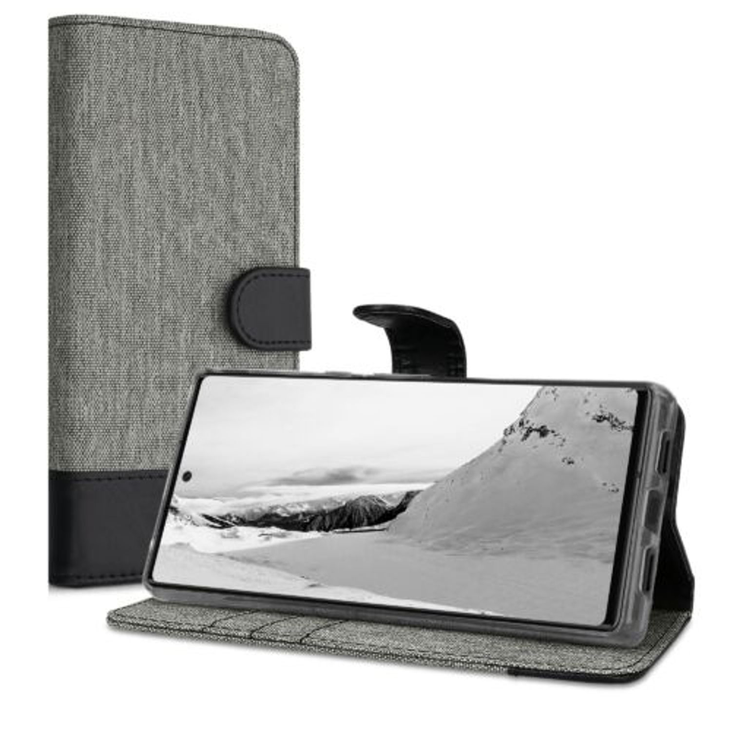 Husa pentru Google Pixel 6, Textil, Gri, 55988.22, Kwmobile fotografia produsului View 2 L