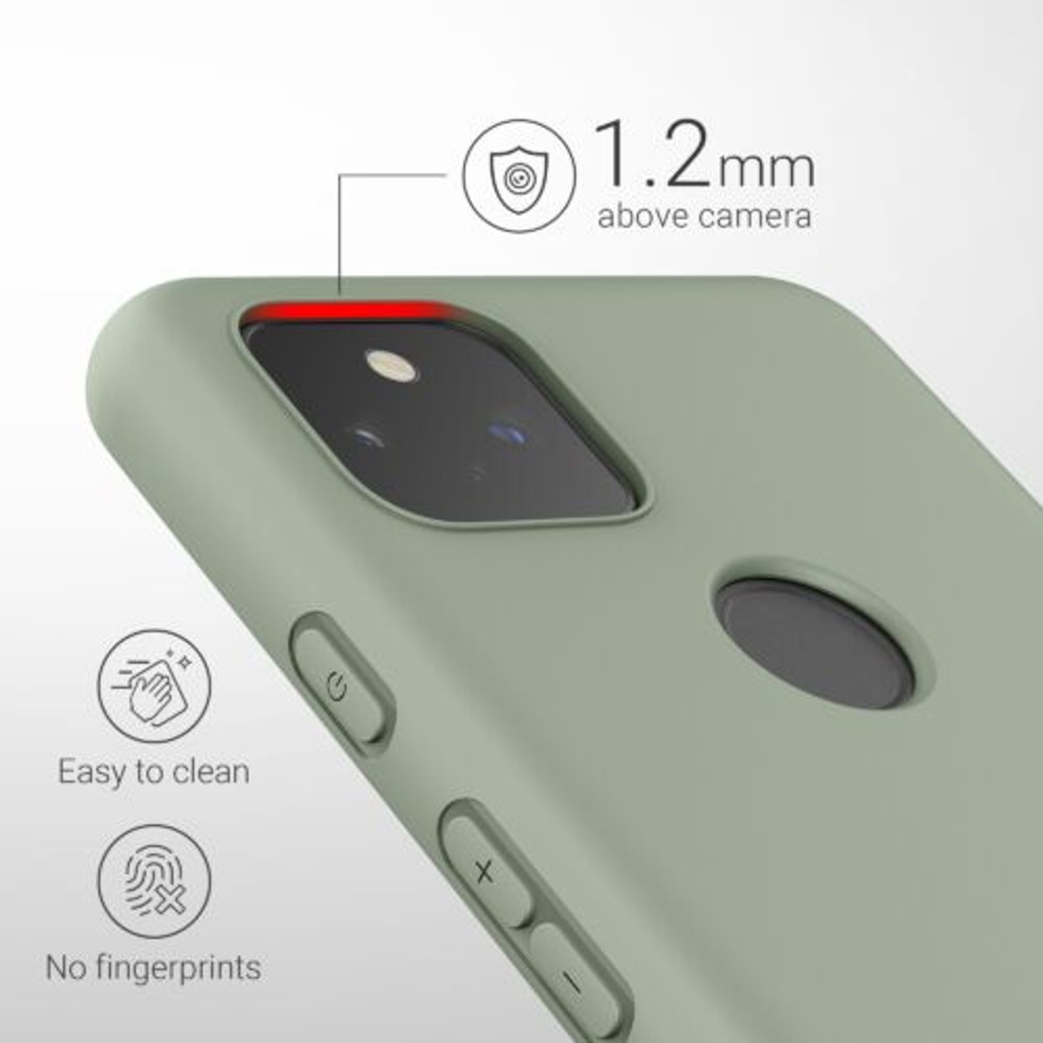 Husa pentru Google Pixel 5a, Silicon, Verde, 55374.172, Kwmobile fotografia produsului View 6 L