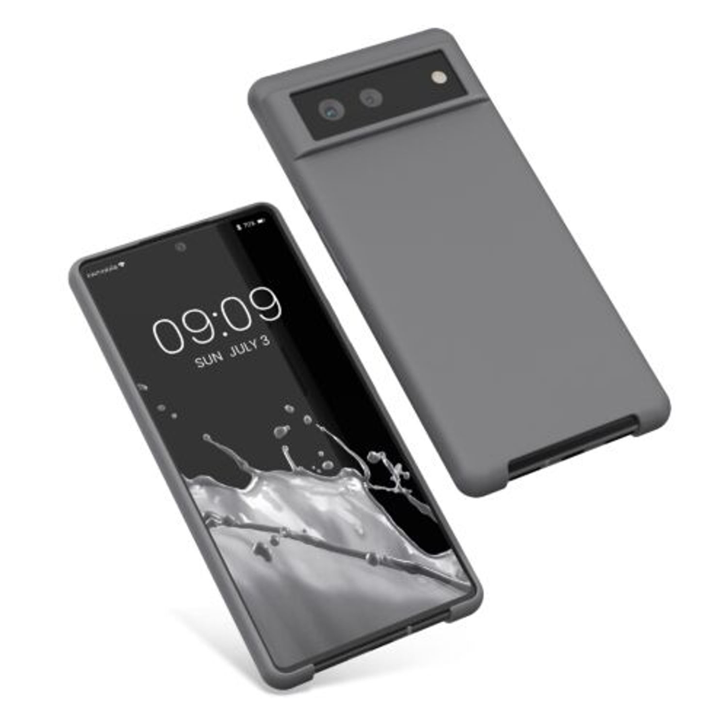 Husa pentru Google Pixel 6, Silicon, Gri, 55480.155, Kwmobile fotografia produsului View 2 L