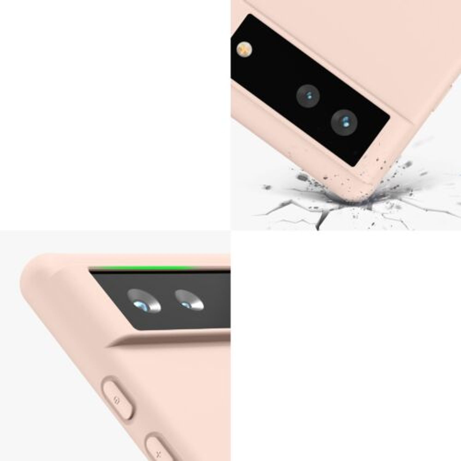 Husa pentru Google Pixel 6, Silicon, Roz, 55434.225, Kwmobile fotografia produsului View 9 L