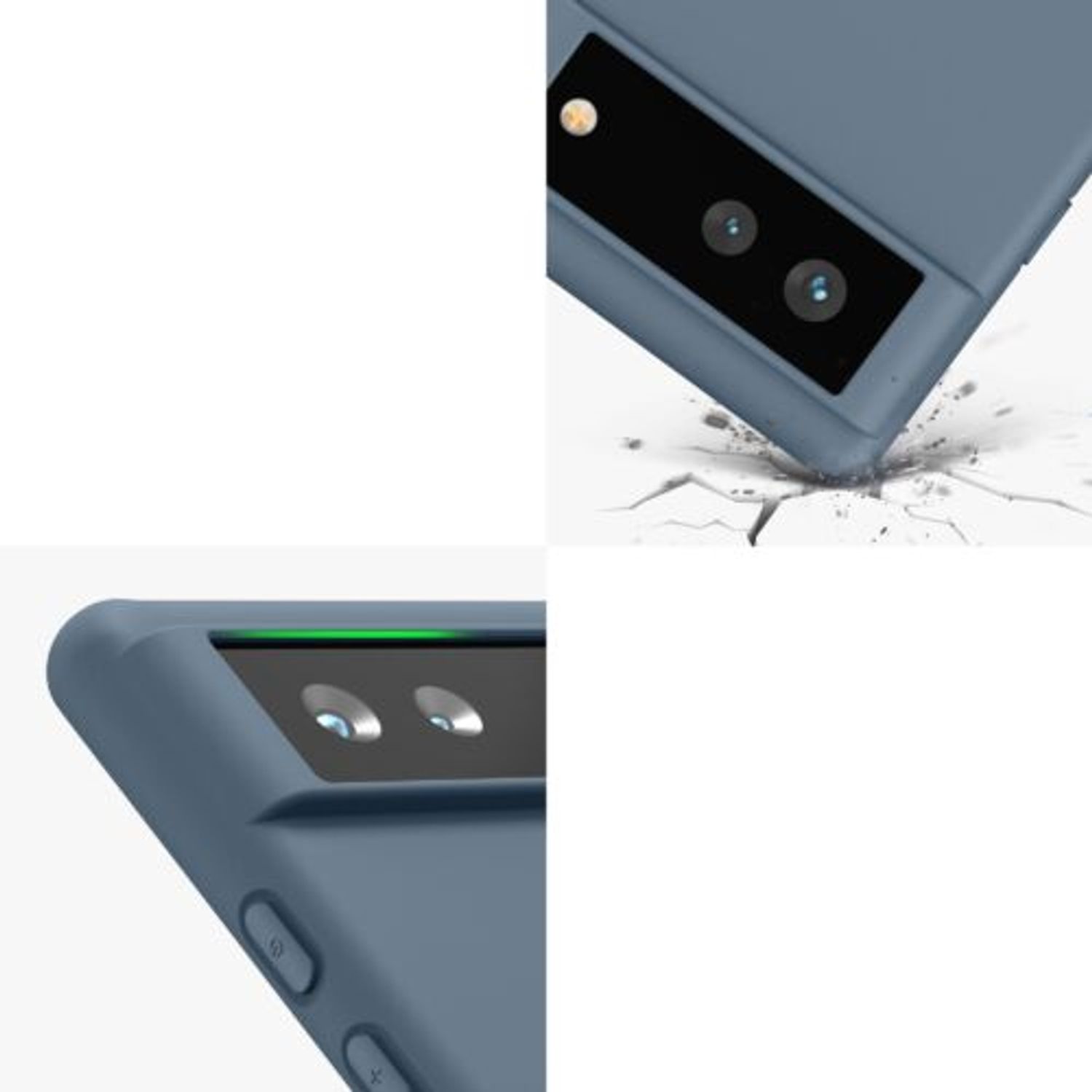 Husa pentru Google Pixel 6, Silicon, Albastru, 55434.202, Kwmobile fotografia produsului View 9 L