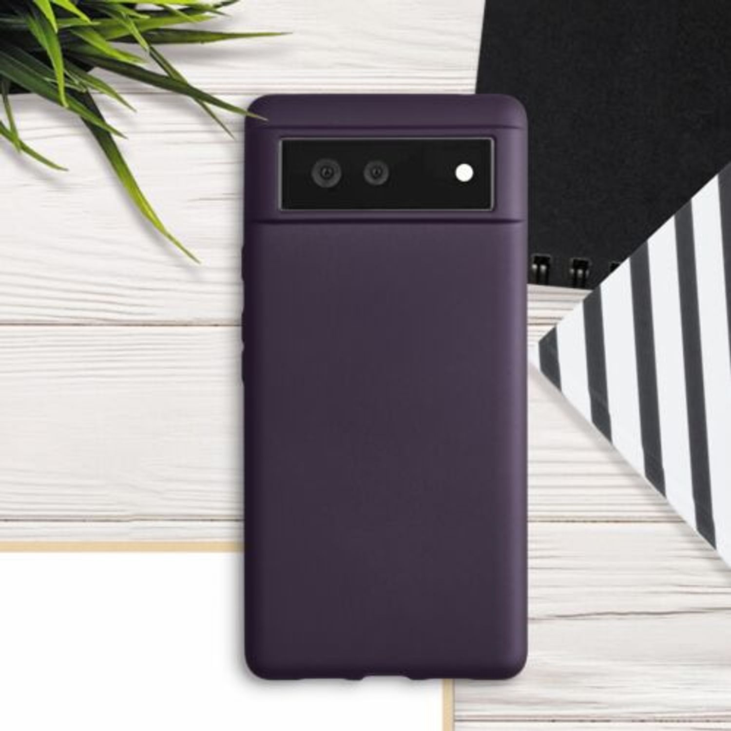 Husa pentru Google Pixel 6, Silicon, Mov, 55783.115, Kwmobile fotografia produsului View 3 L