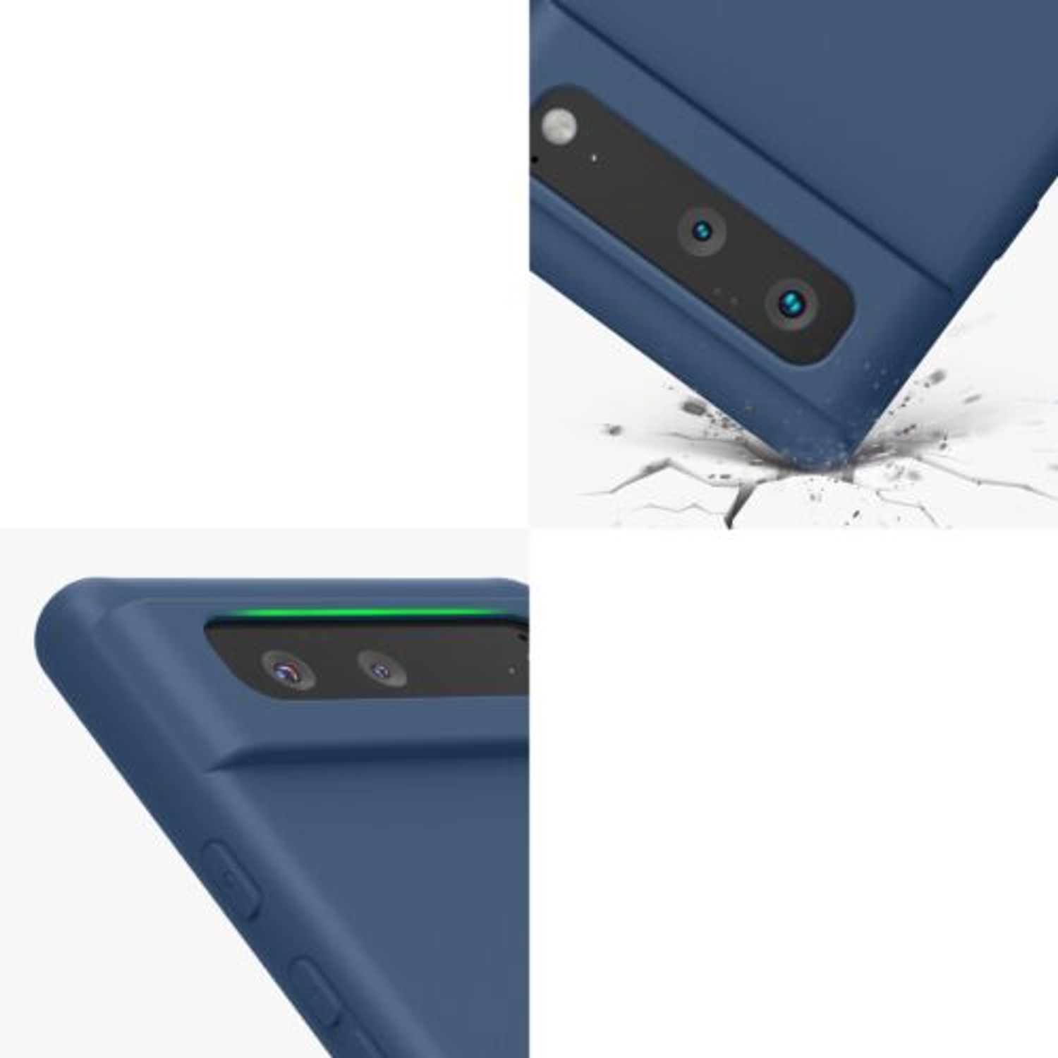 Husa pentru Google Pixel 6, Silicon, Albastru, 55865.17, Kwmobile fotografia produsului View 9 L
