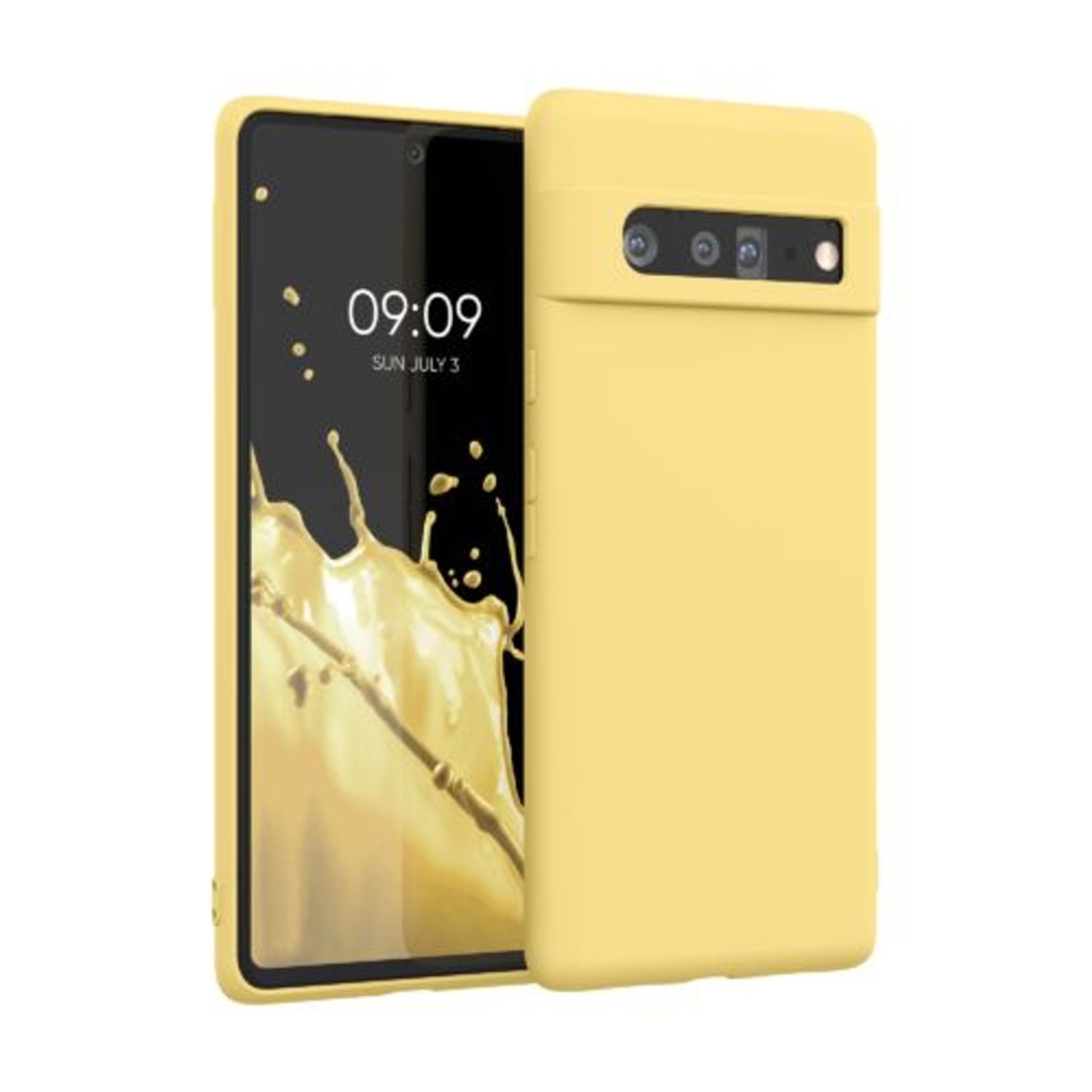 Husa pentru Google Pixel 6 Pro, Silicon, Galben, 55866.216, Kwmobile fotografia produsului