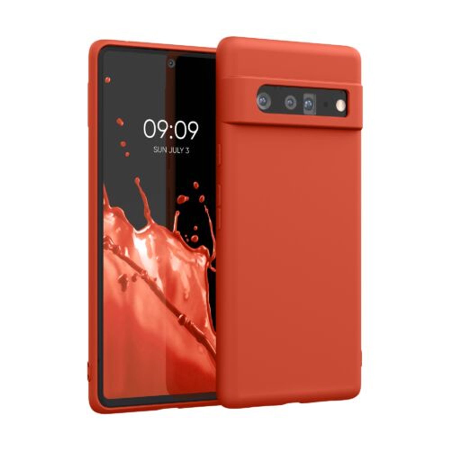 Husa pentru Google Pixel 6 Pro, Silicon, Portocaliu, 55866.218, Kwmobile fotografia produsului