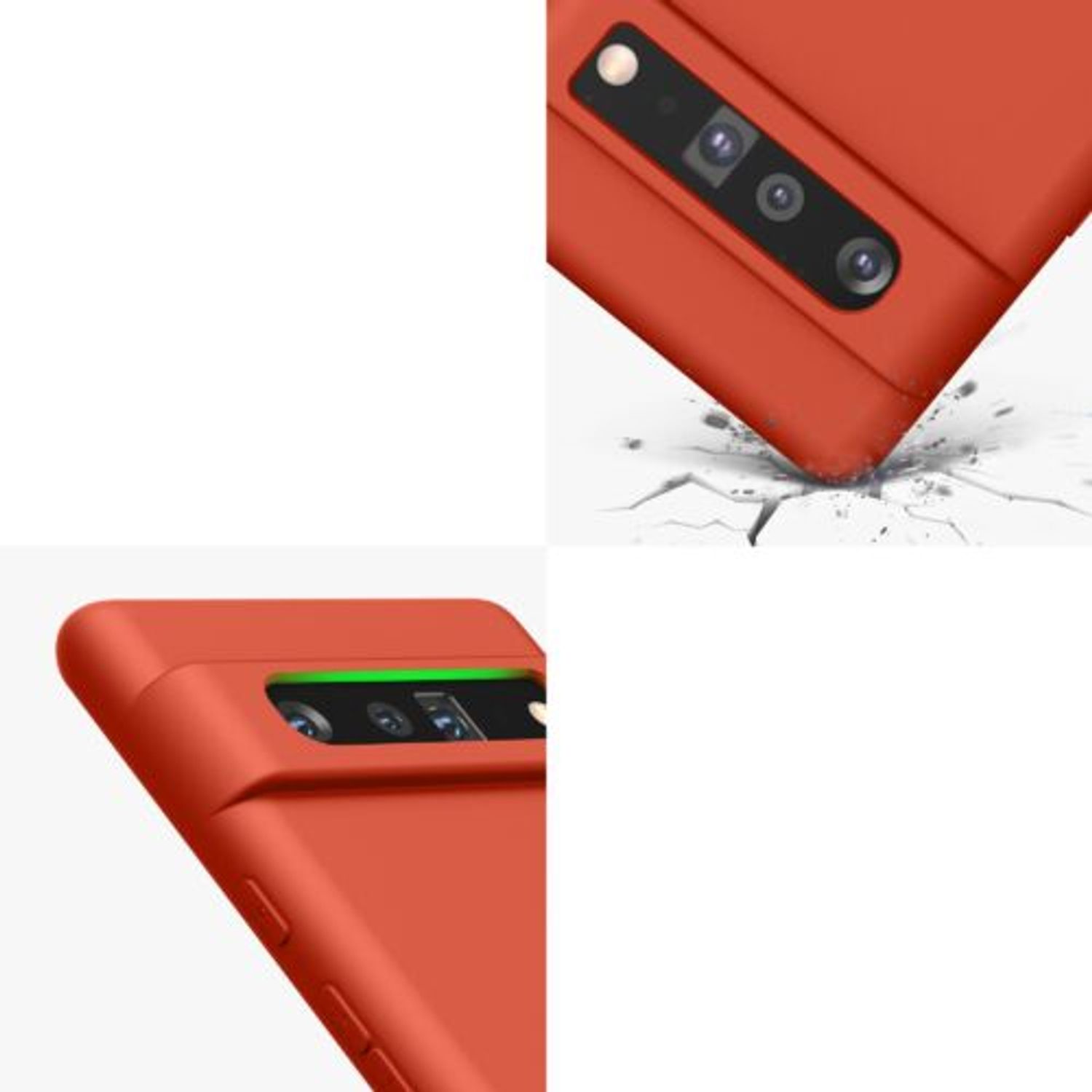 Husa pentru Google Pixel 6 Pro, Silicon, Portocaliu, 55866.218, Kwmobile fotografia produsului View 9 L