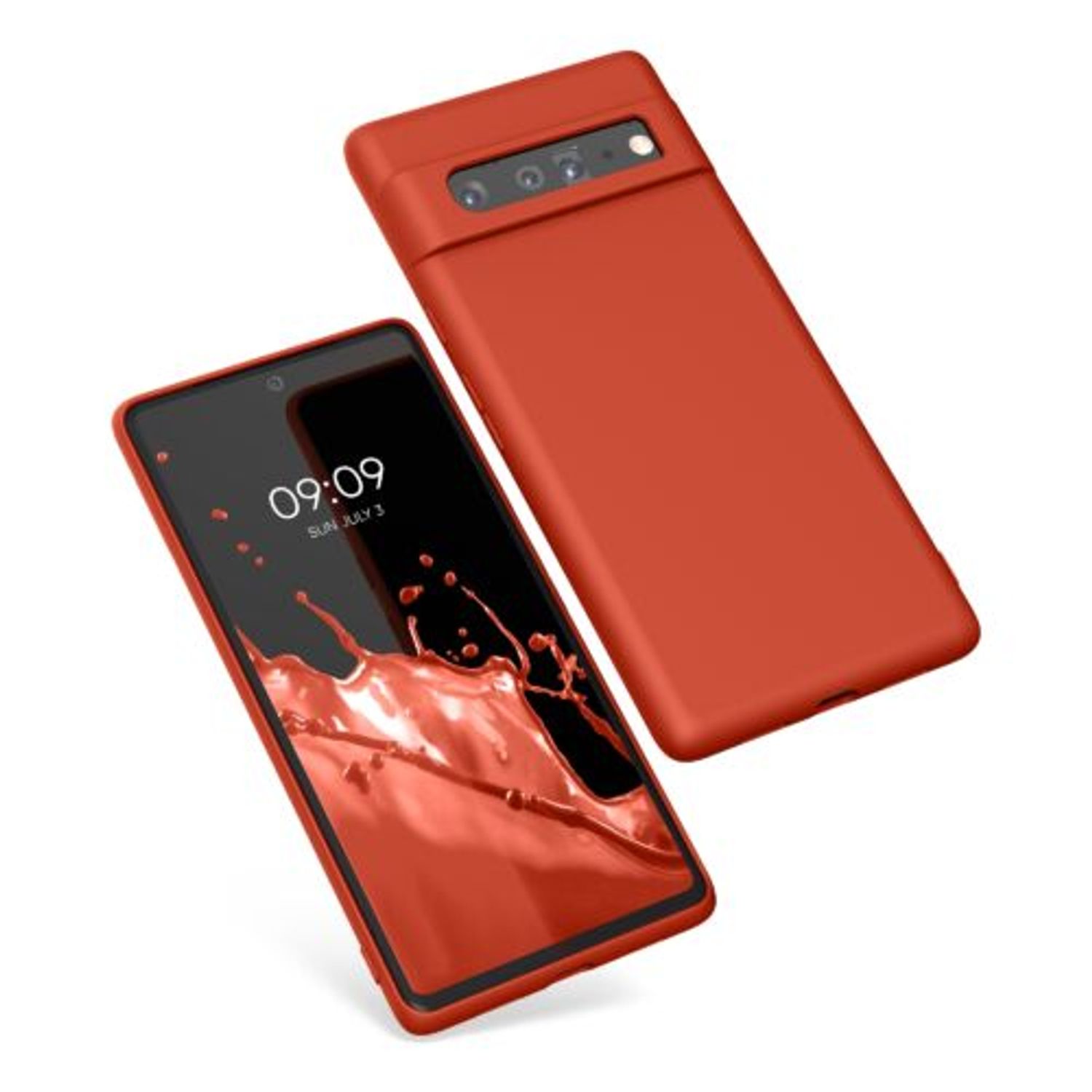 Husa pentru Google Pixel 6 Pro, Silicon, Portocaliu, 55866.218, Kwmobile fotografia produsului View 2 L
