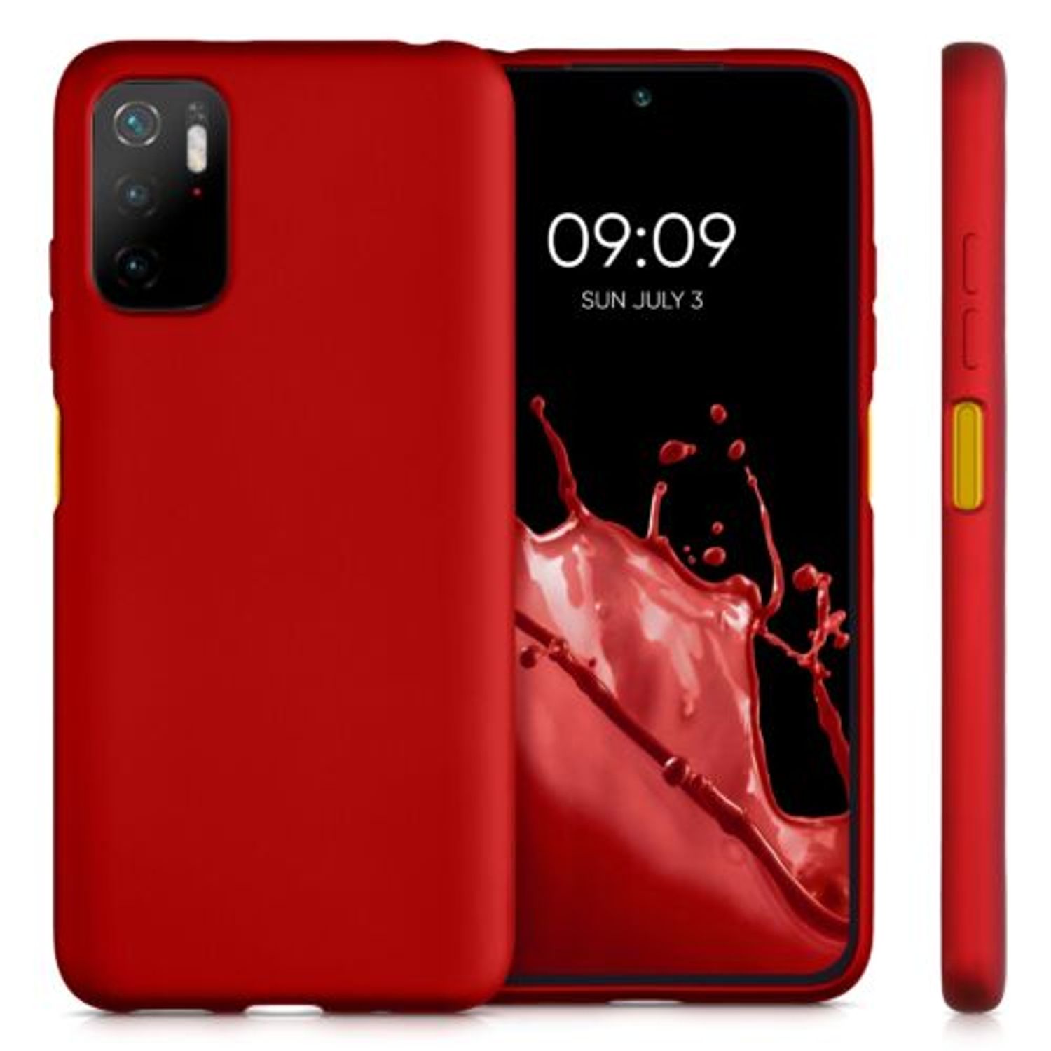 Husa pentru Xiaomi Poco M3 Pro (2021), Silicon, Rosu, 55364.36, Kwmobile fotografia produsului View 2 L