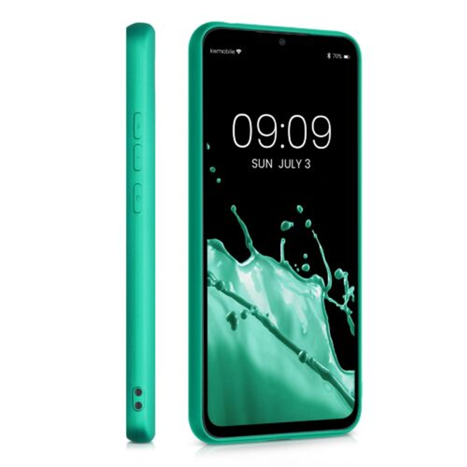 Husa pentru Xiaomi Redmi 9C, Silicon, Verde, 53273.128, Kwmobile fotografia produsului View 4 L