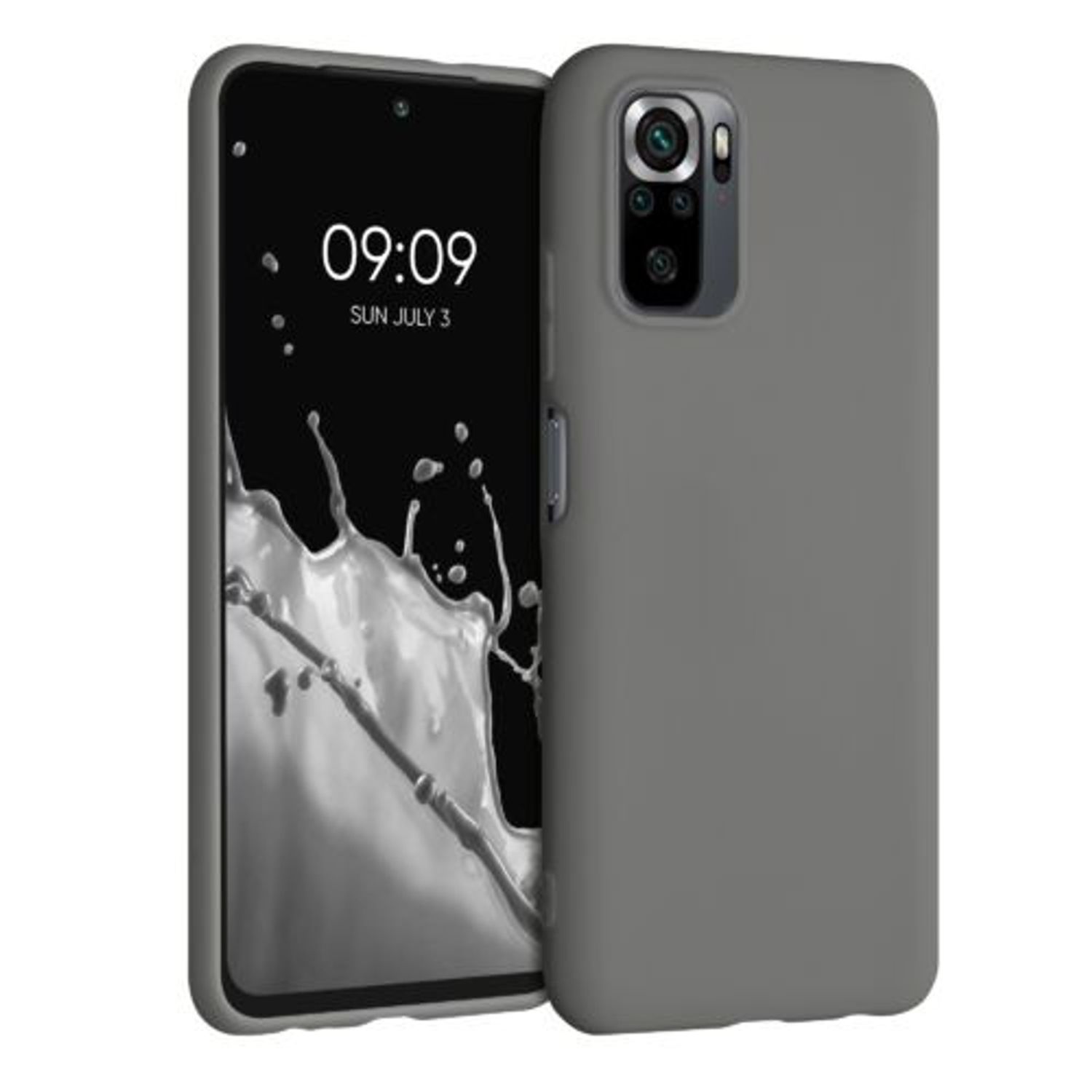 Husa pentru Xiaomi Redmi Note 10/Redmi Note 10S, Silicon, Gri, 54541.155, Kwmobile fotografia produsului