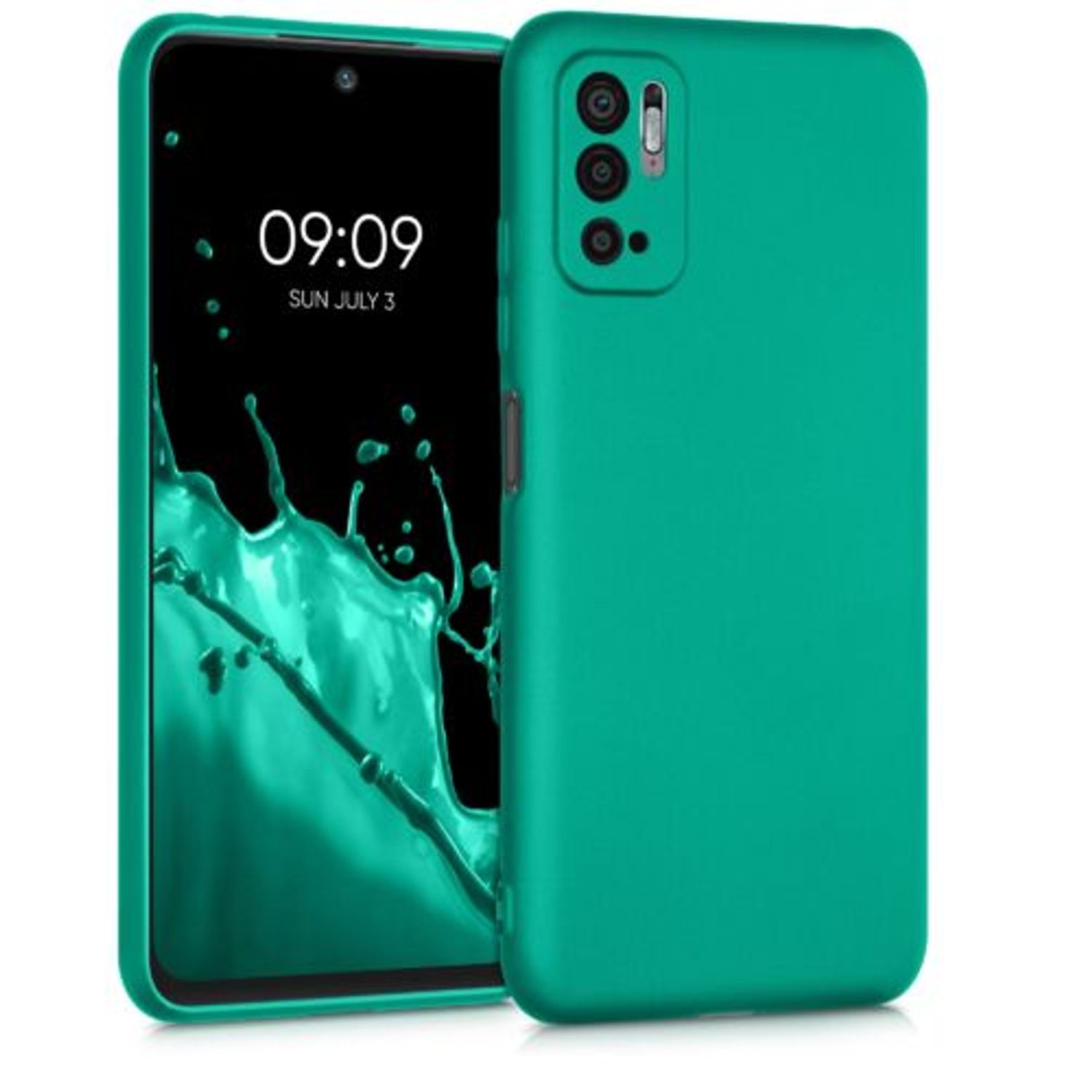 Husa pentru Xiaomi Redmi Note 10 5G, Silicon, Verde, 54949.128, Kwmobile fotografia produsului