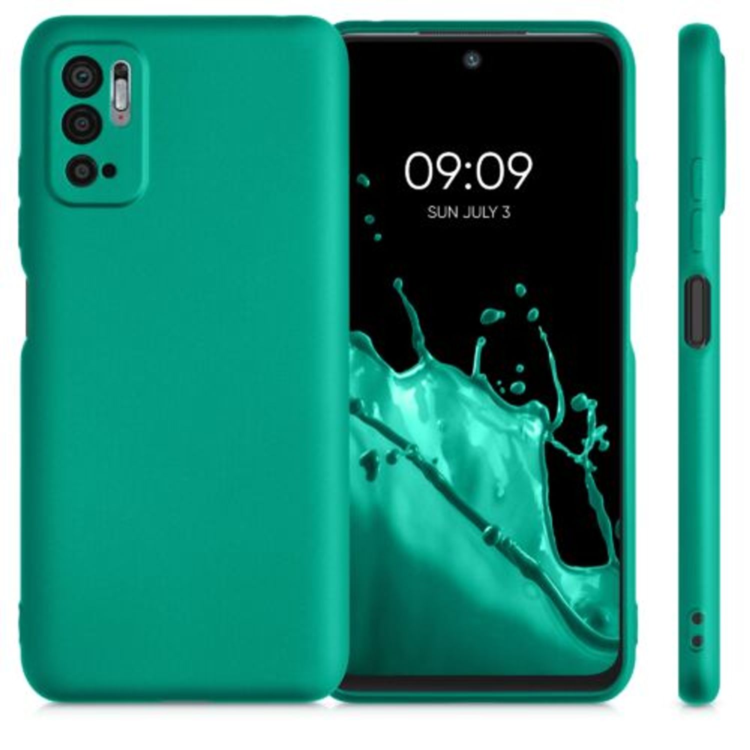 Husa pentru Xiaomi Redmi Note 10 5G, Silicon, Verde, 54949.128, Kwmobile fotografia produsului View 2 L