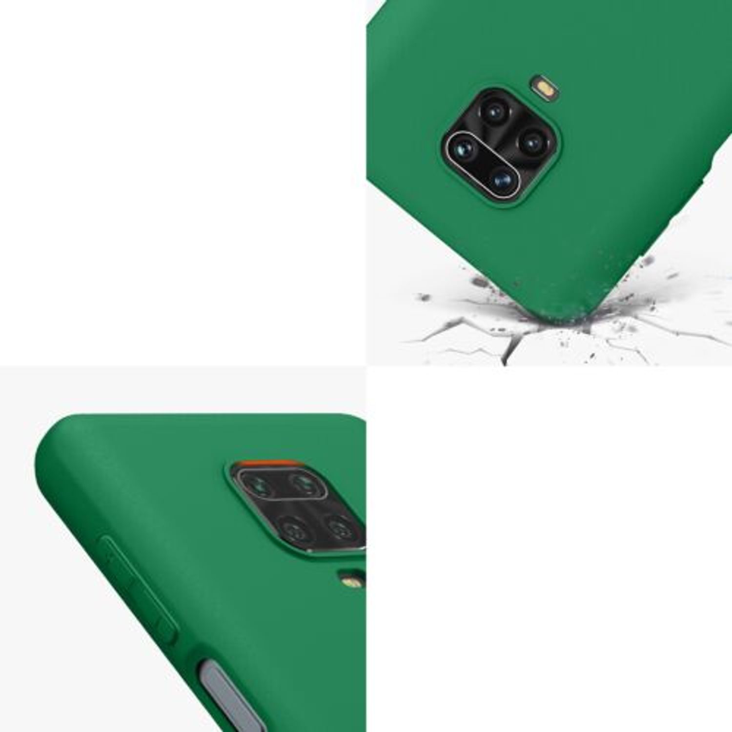 Husa pentru Xiaomi Redmi Note 9S/Redmi Note 9 Pro/Redmi Note 9 Pro Max, Silicon, Verde, 52140.227, Kwmobile fotografia produsului View 8 L